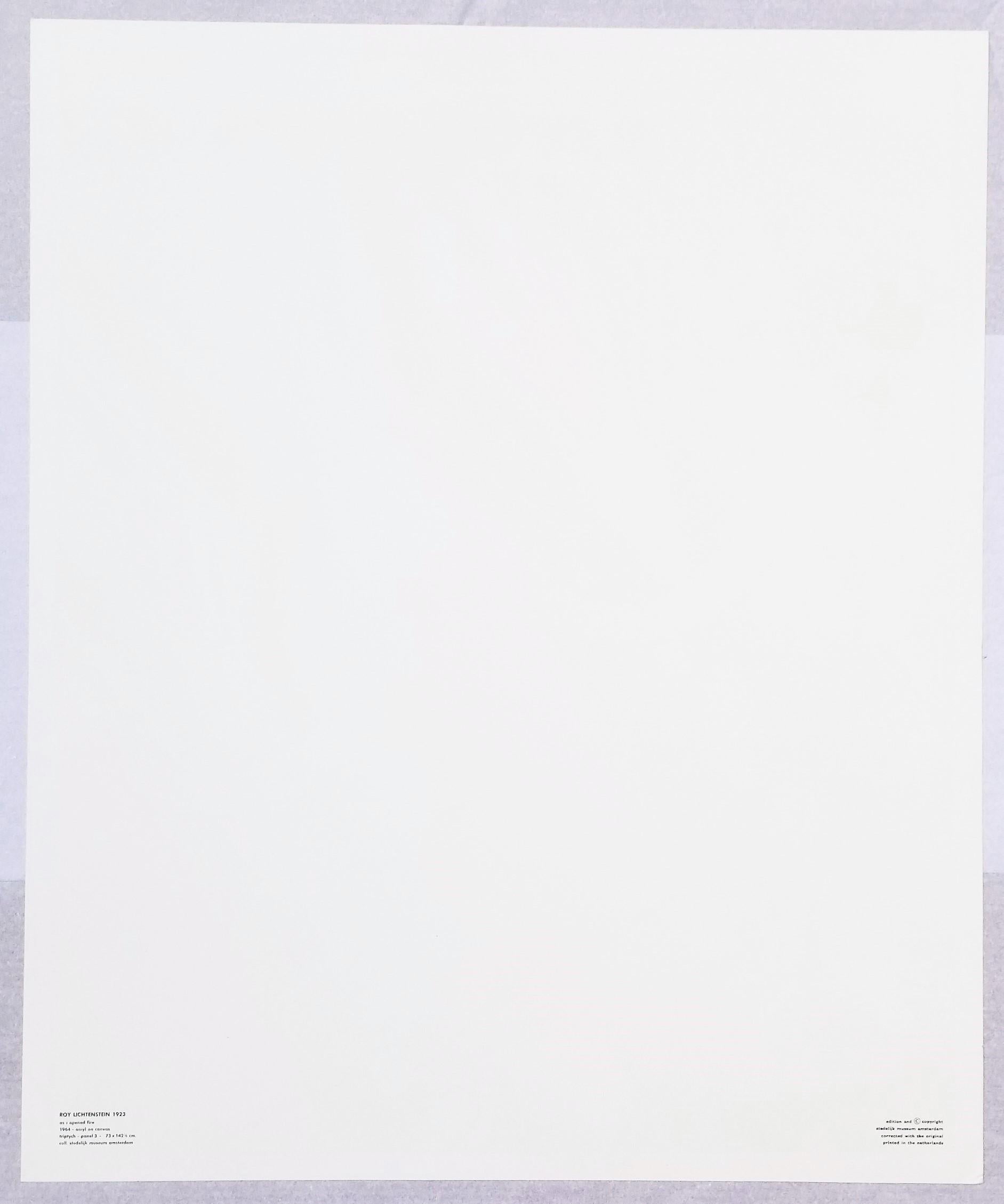 As I Opened Fire Poster (Triptychon) (Erstausgabe) /// Pop Art Roy Lichtenstein  im Angebot 14
