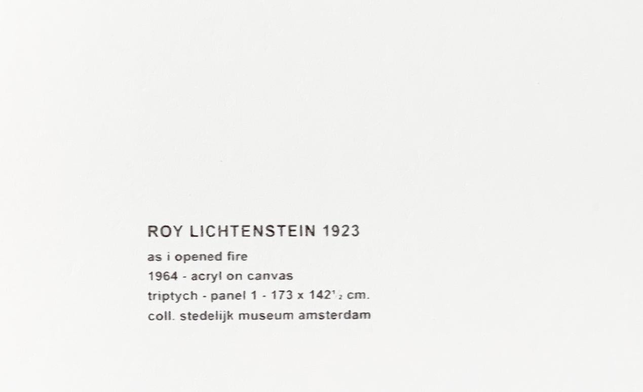 Als ich das Feuer eröffnete (Triptychon) (Moderne), Print, von Roy Lichtenstein