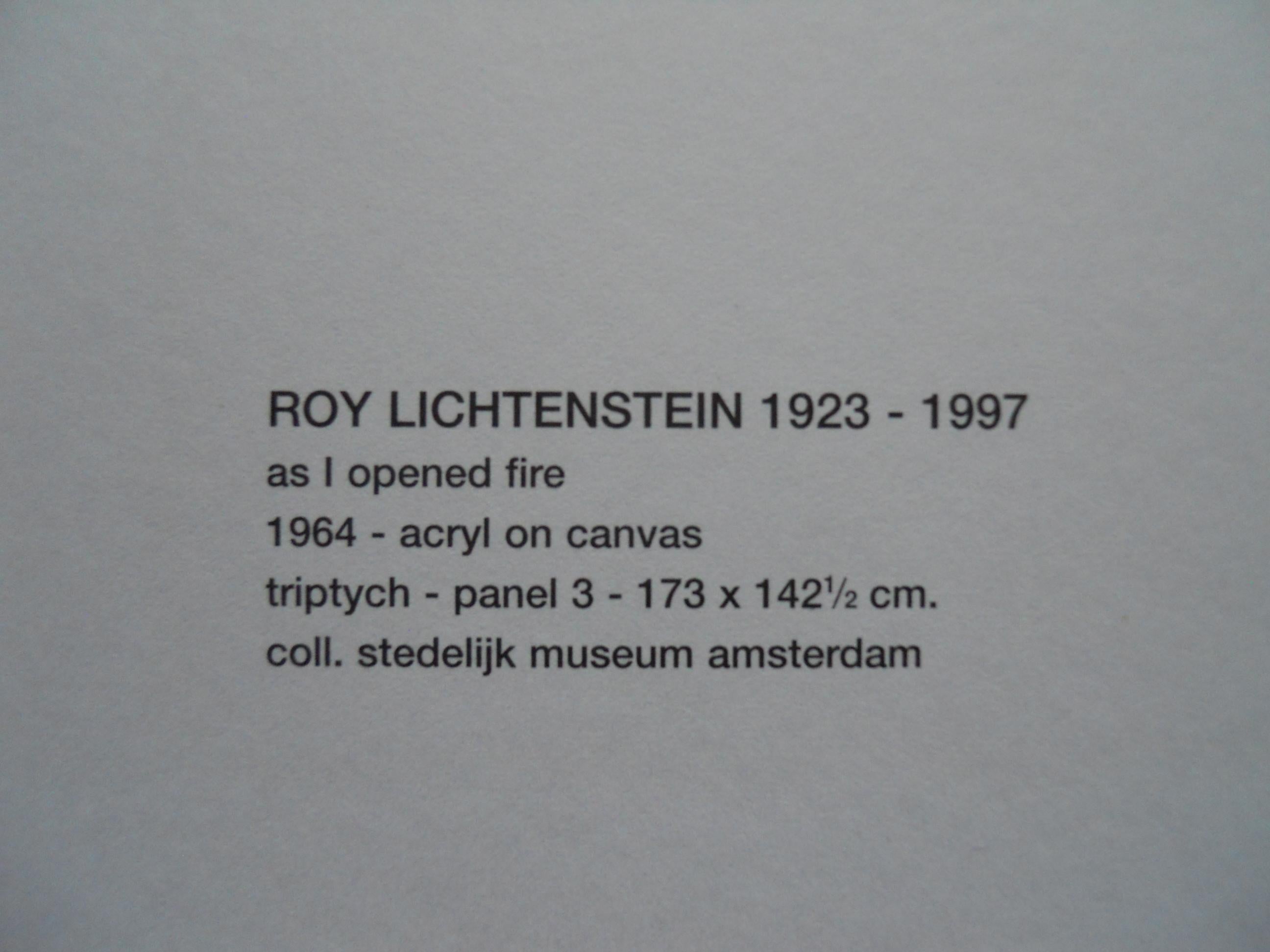 This classic triptych by Roy Lichtenstein 