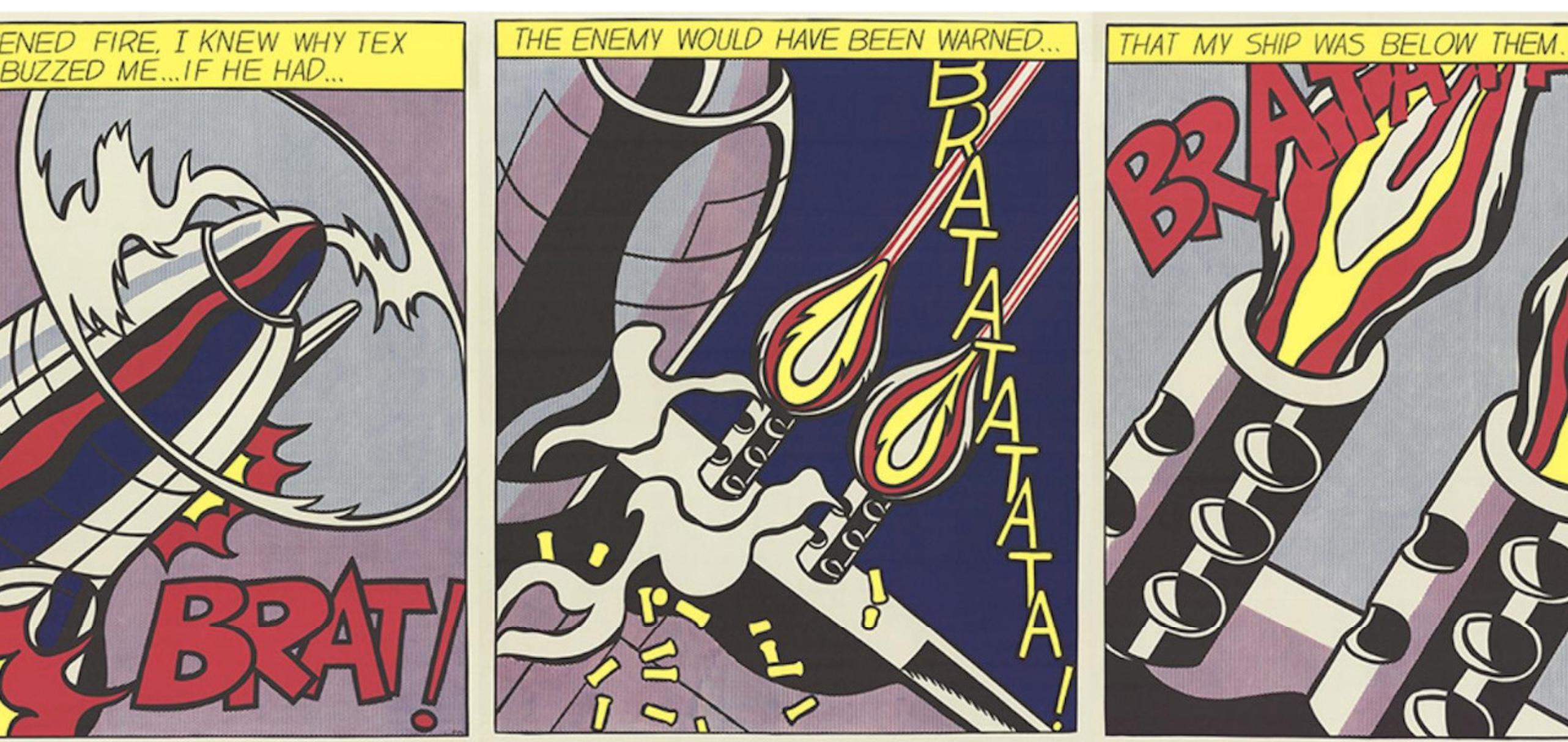 As I Opened Fire (Triptych) - Print by Roy Lichtenstein