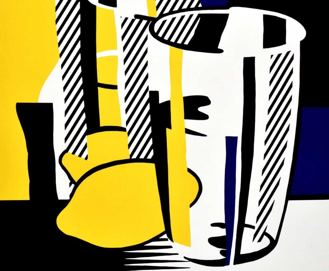 Ante el espejo, de Espejo de la mente - Still-Life Print Negro de Roy Lichtenstein
