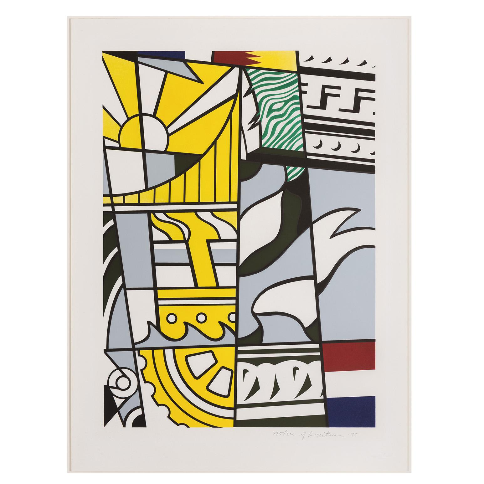 Bicentennial Print - Beige Abstract Print by Roy Lichtenstein