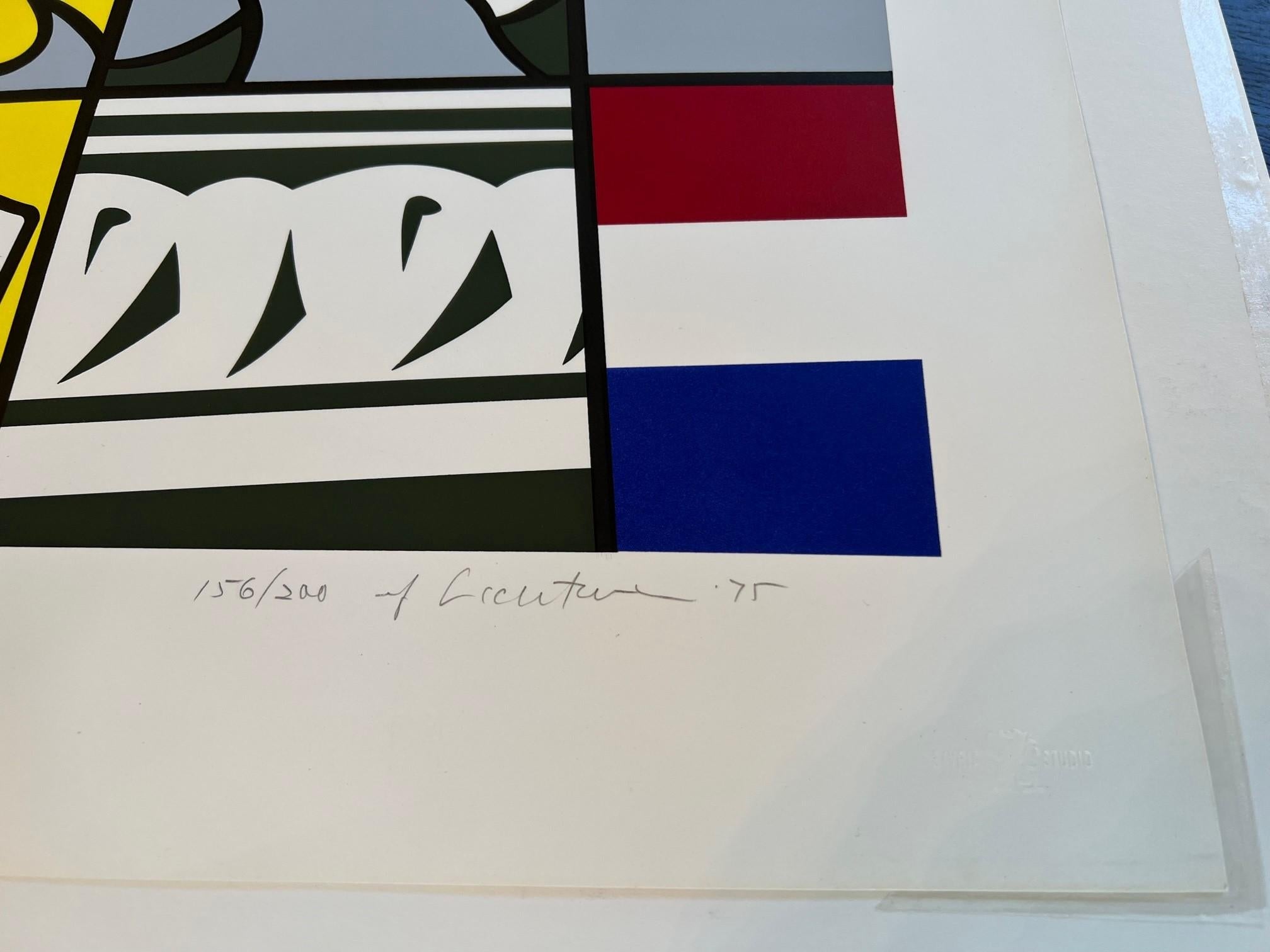 Impression du bicentenaire - Beige Abstract Print par Roy Lichtenstein