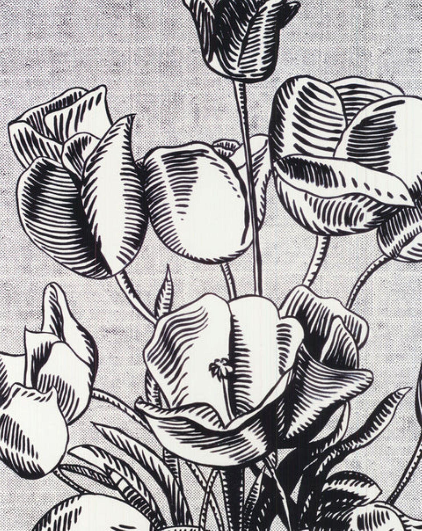 Black Flowers By Roy Lichtenstein For Sale 3