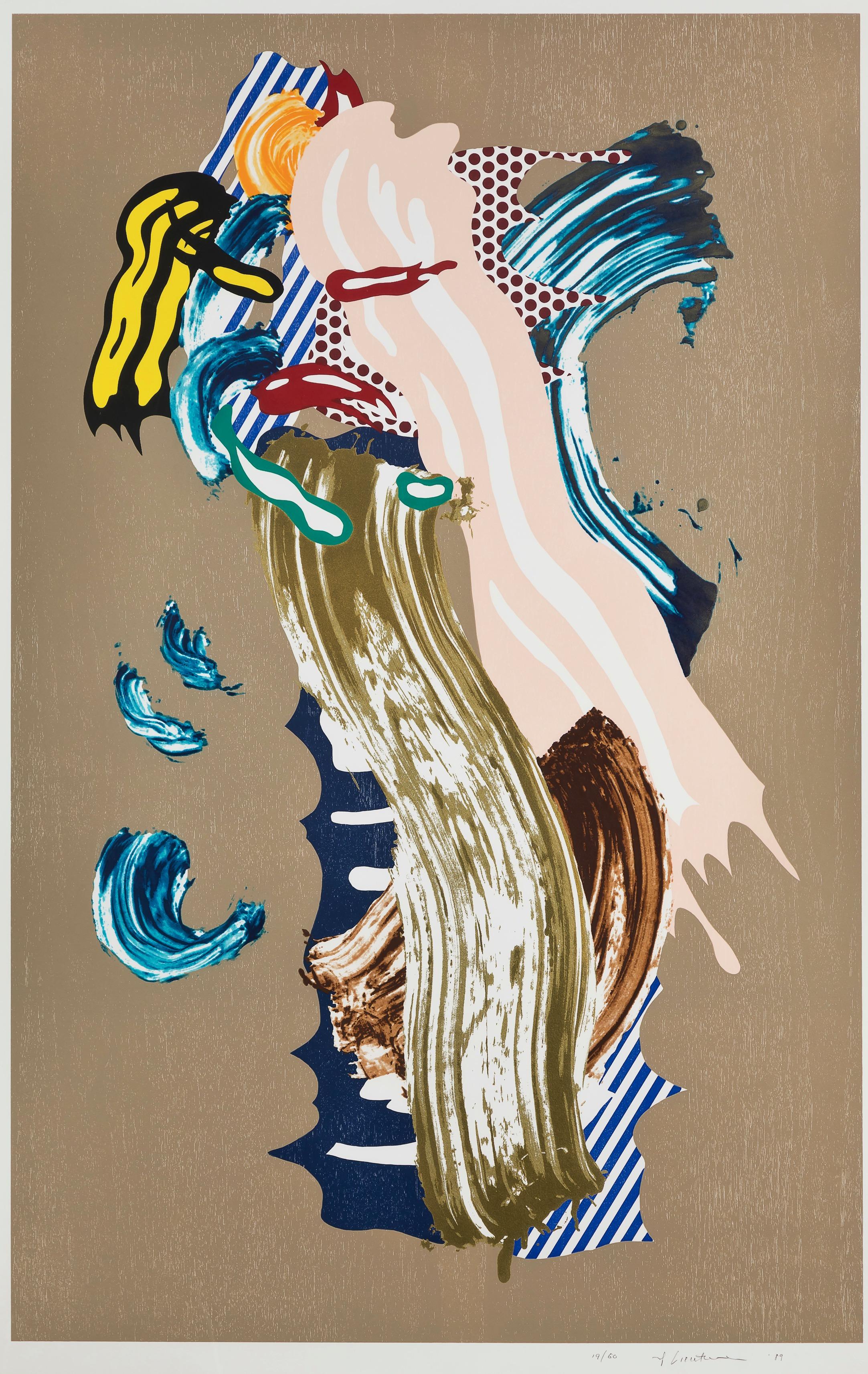 Roy Lichtenstein Abstract Print - Blonde, from the Brushstroke Figures Series 