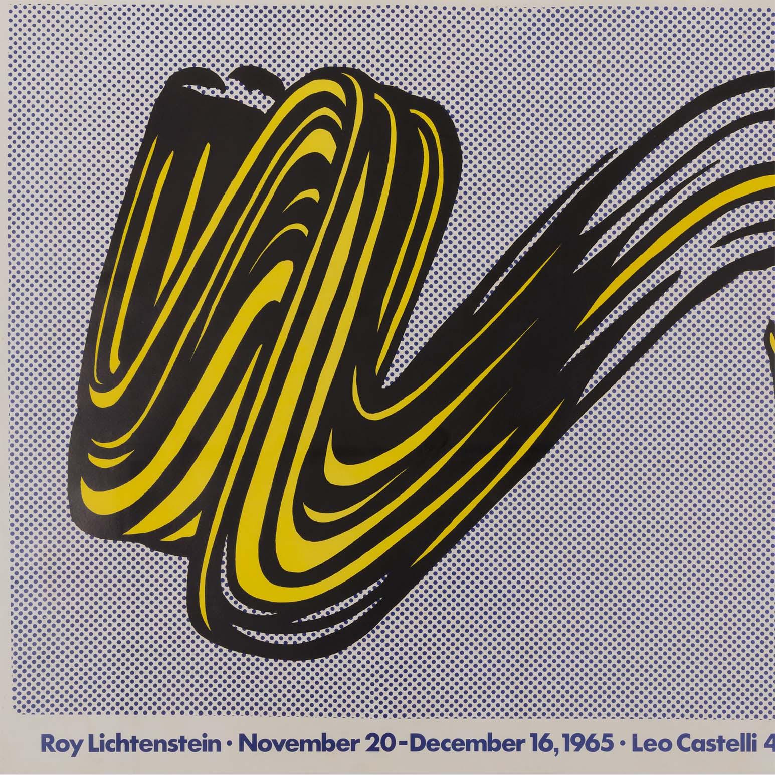Brushstroke (Exhibition Poster) - Print by Roy Lichtenstein