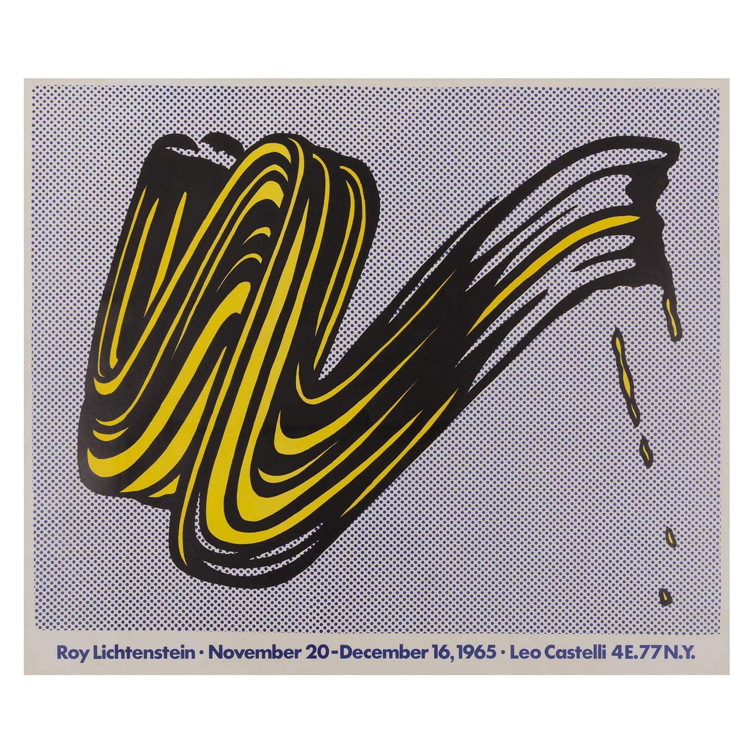Roy Lichtenstein Abstract Print - Brushstroke (Exhibition Poster)