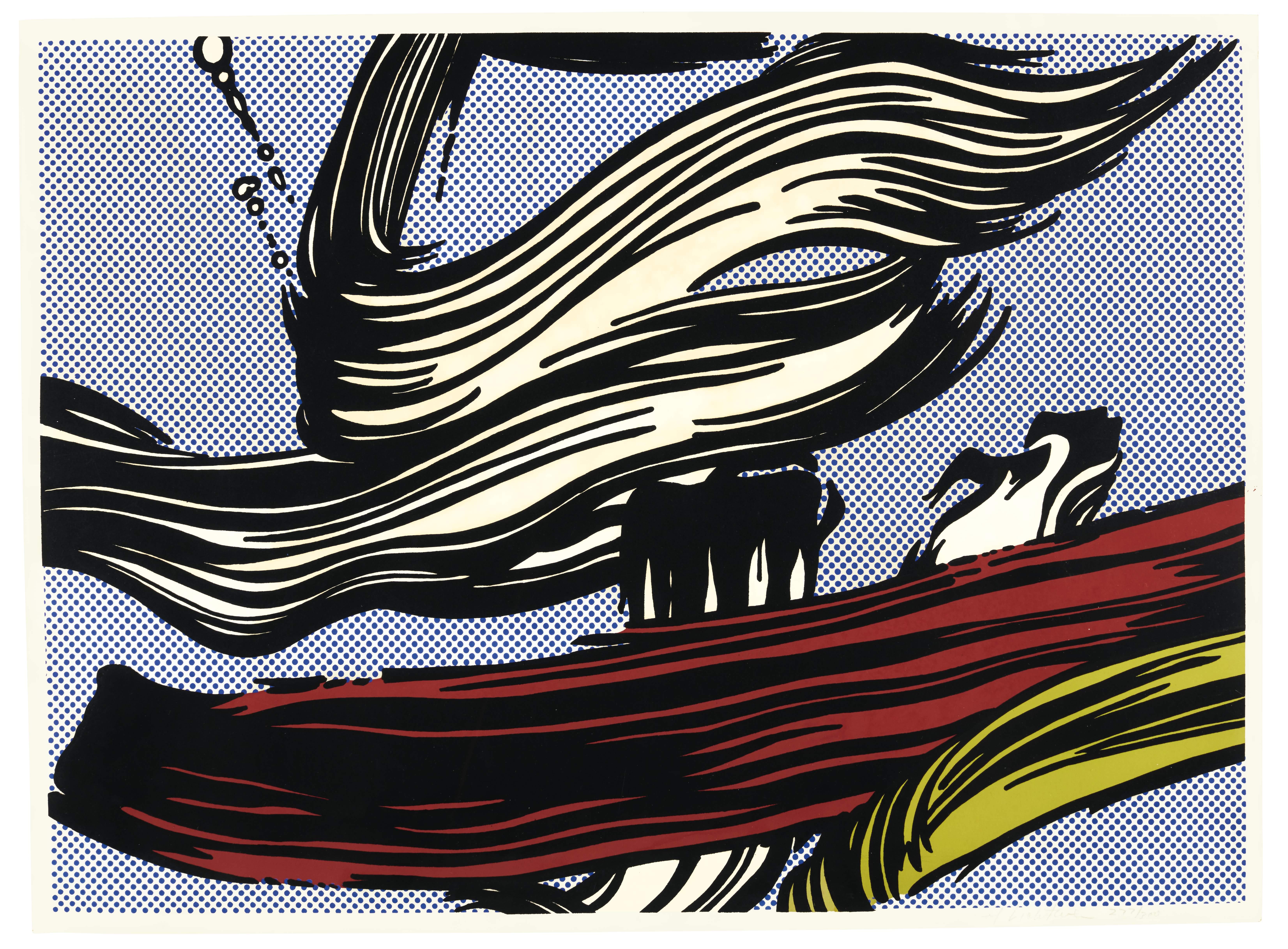 Roy Lichtenstein Abstract Print - Brushstrokes