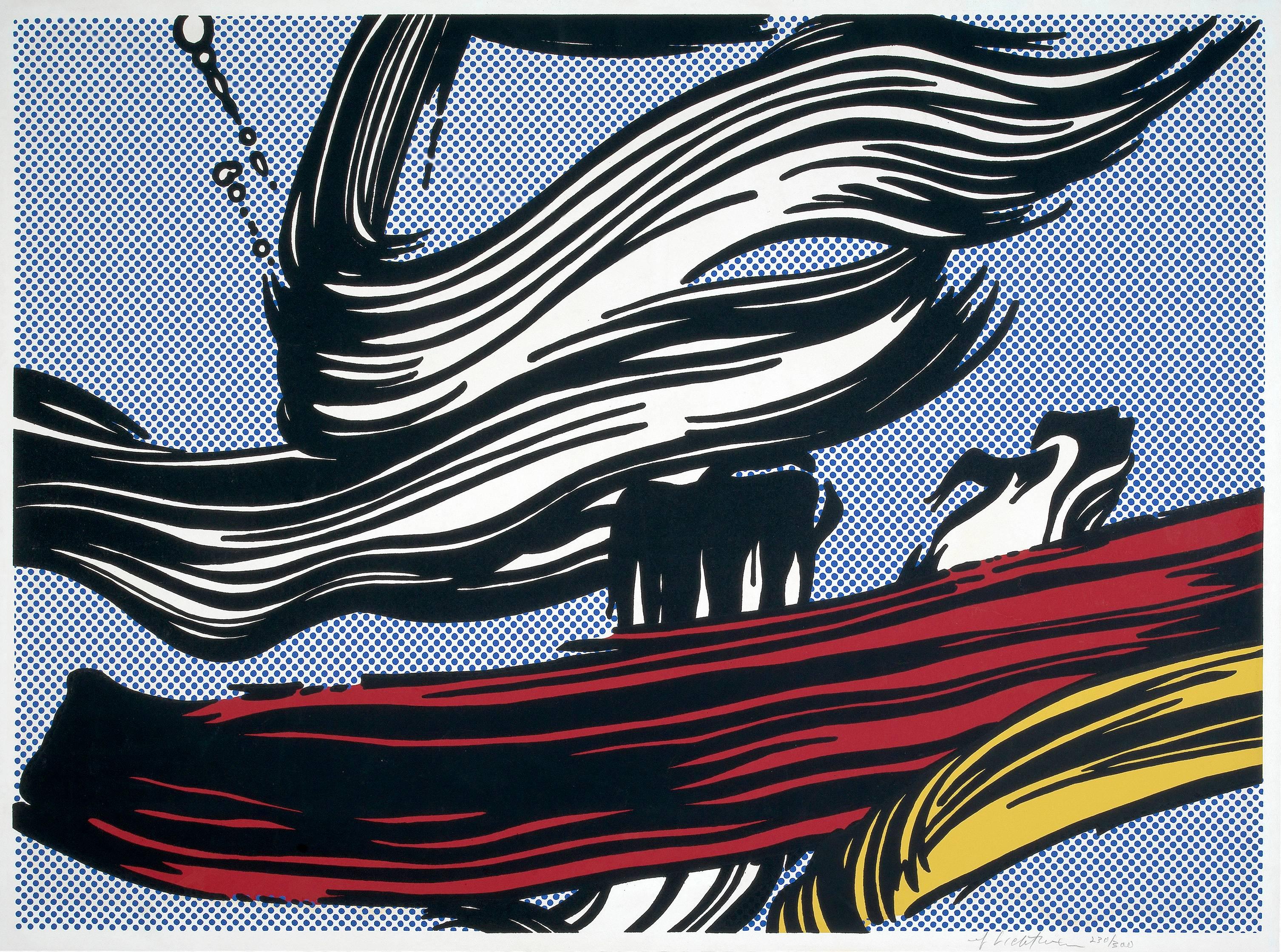 Brushstrokes - Print by Roy Lichtenstein