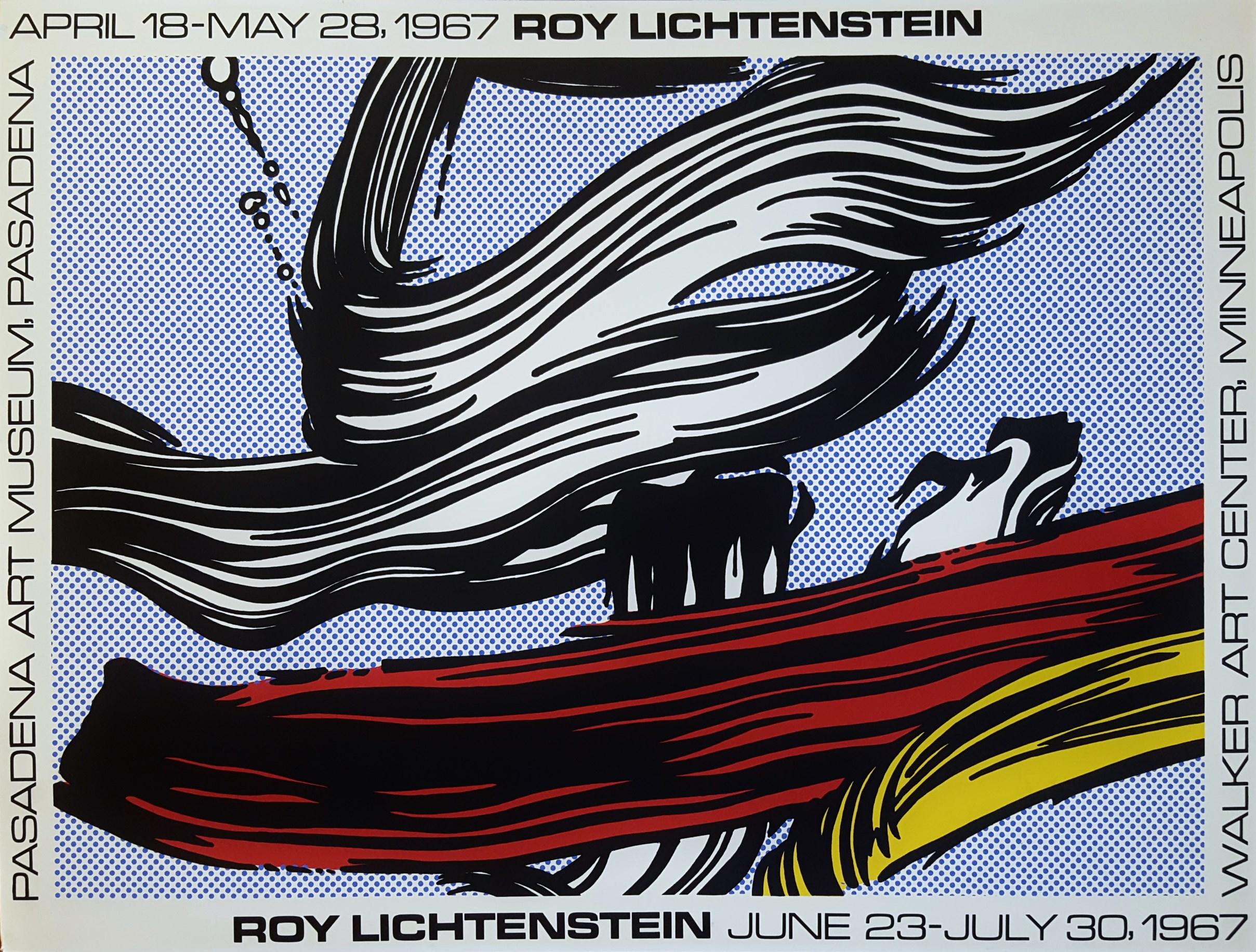 Roy Lichtenstein Abstract Print - Brushstrokes Poster