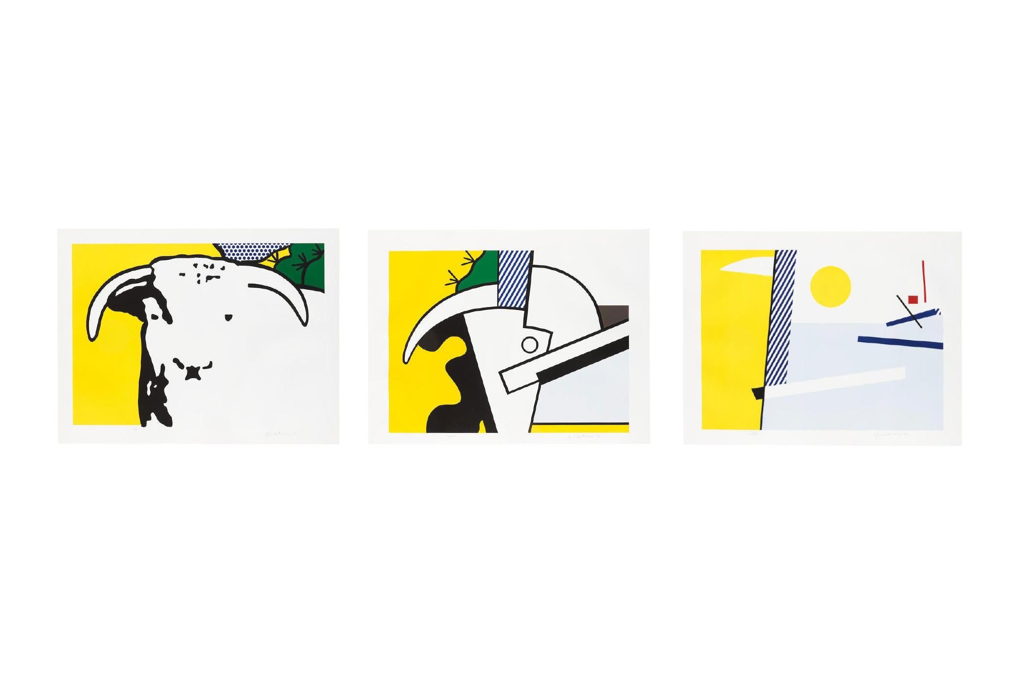Roy Lichtenstein Animal Print - Bull Head Series