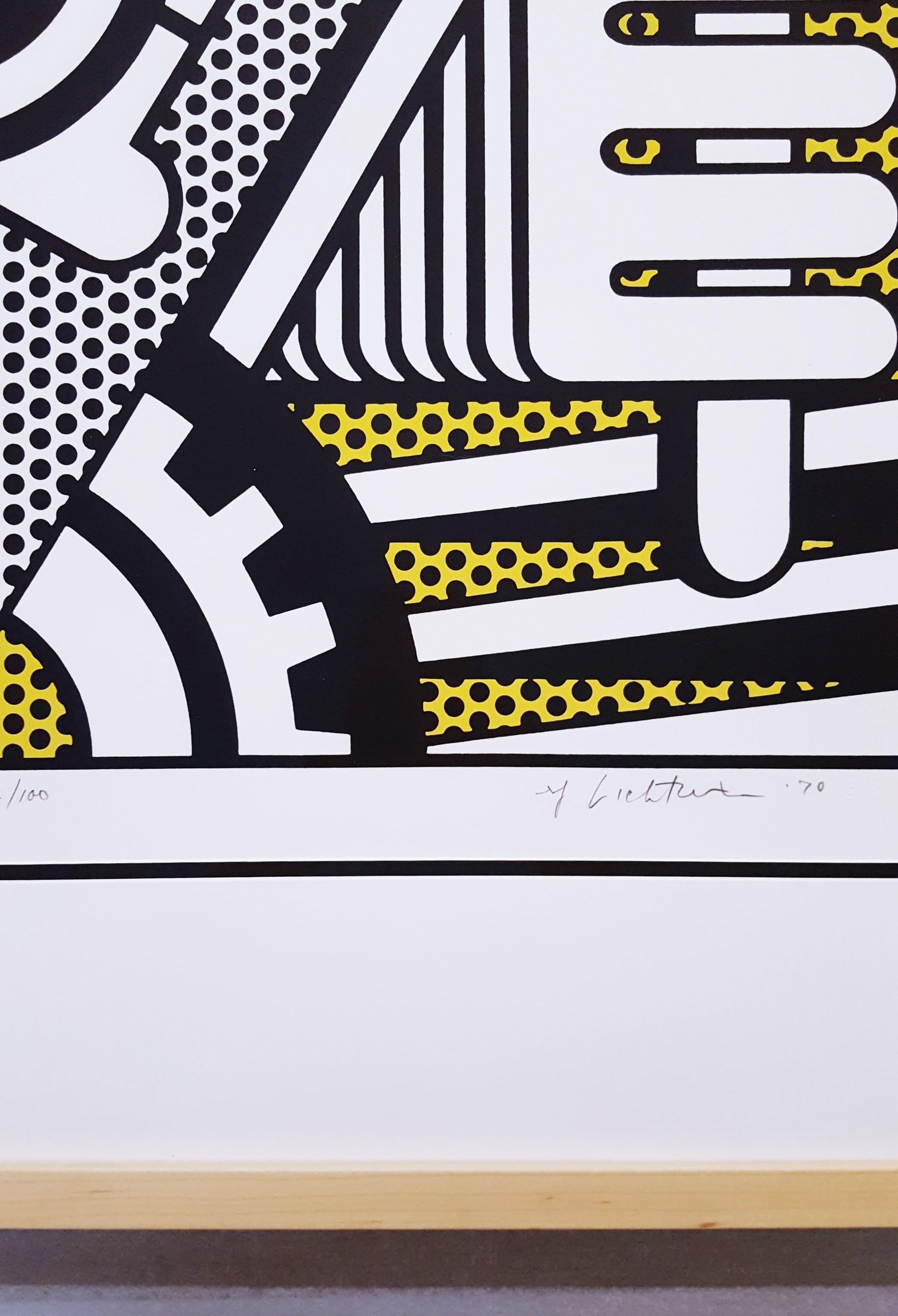 Chem 1A /// Pop Art Roy Lichtenstein Science Chemistry Screenprint Portrait Face For Sale 9