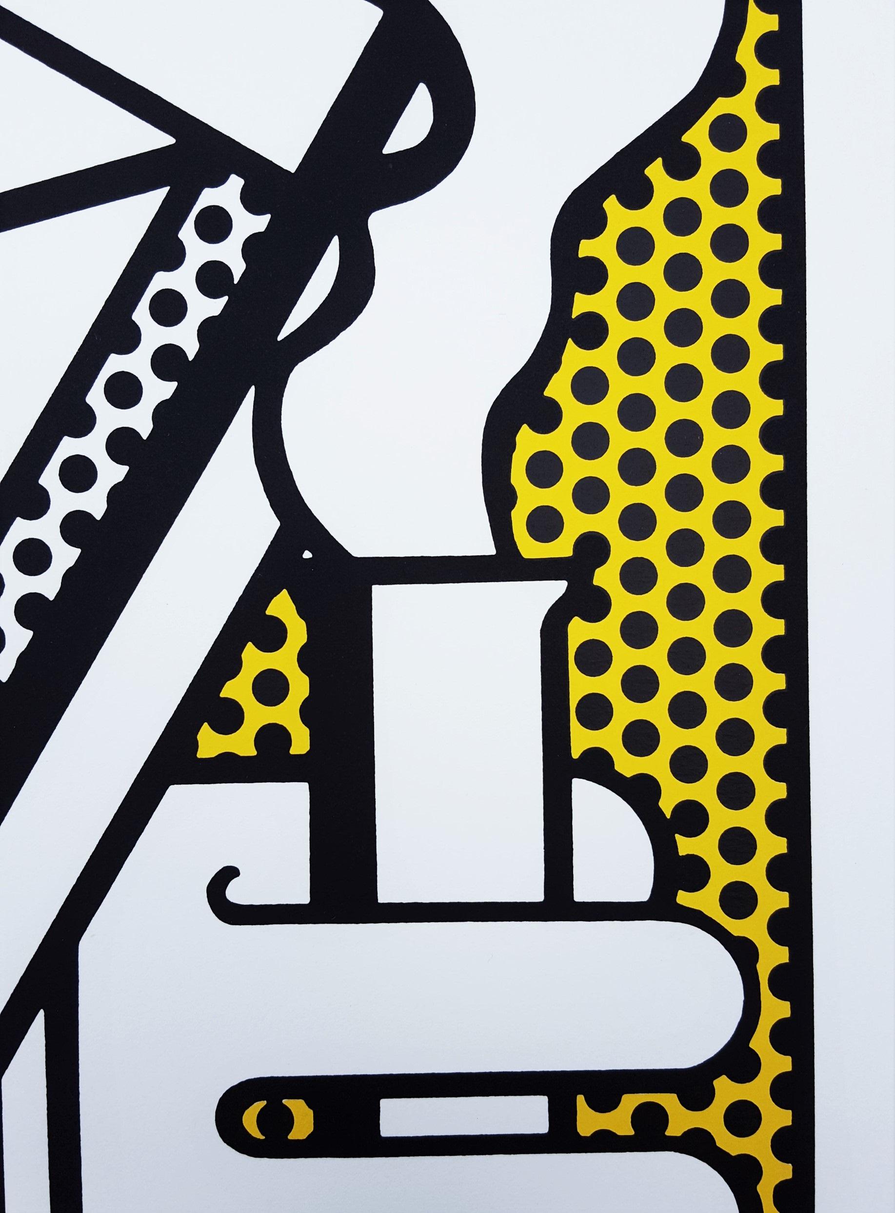 Chem 1A /// Pop Art Roy Lichtenstein Science Chemistry Screenprint Portrait Face For Sale 13