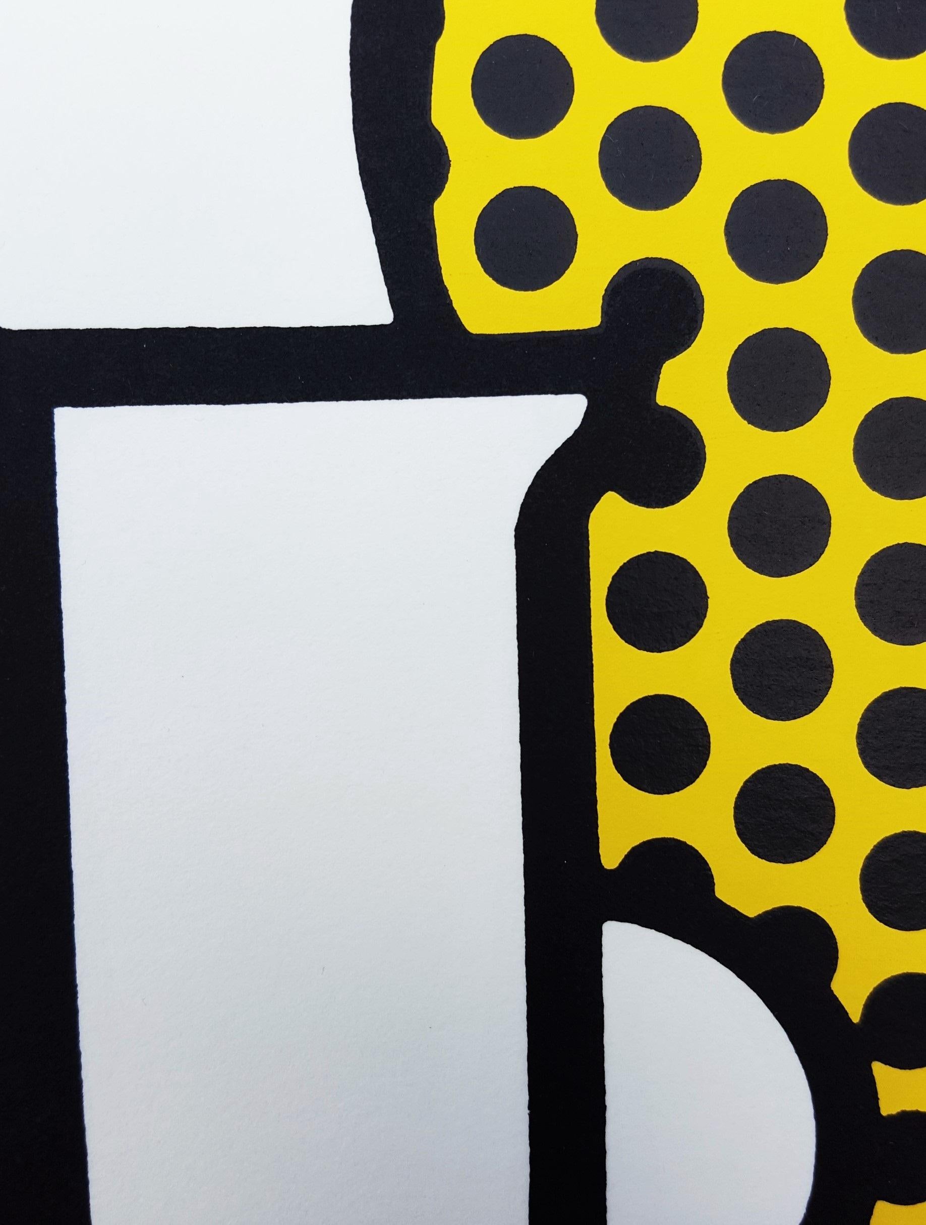 Chem 1A /// Pop Art Roy Lichtenstein Science Chemistry Screenprint Portrait Face For Sale 14