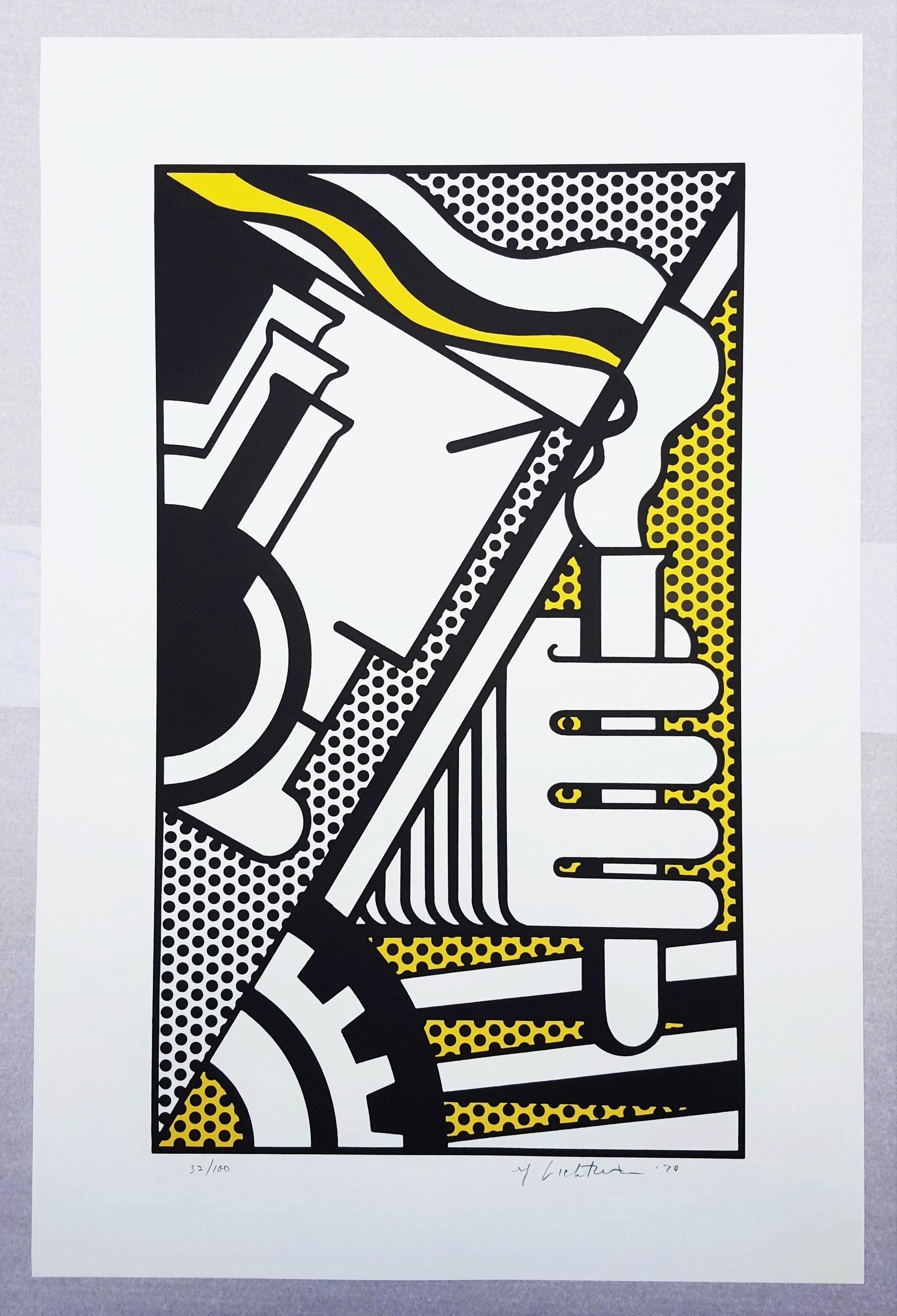 Chem 1A /// Pop Art Roy Lichtenstein Science Chemistry Screenprint Portrait Face For Sale 2