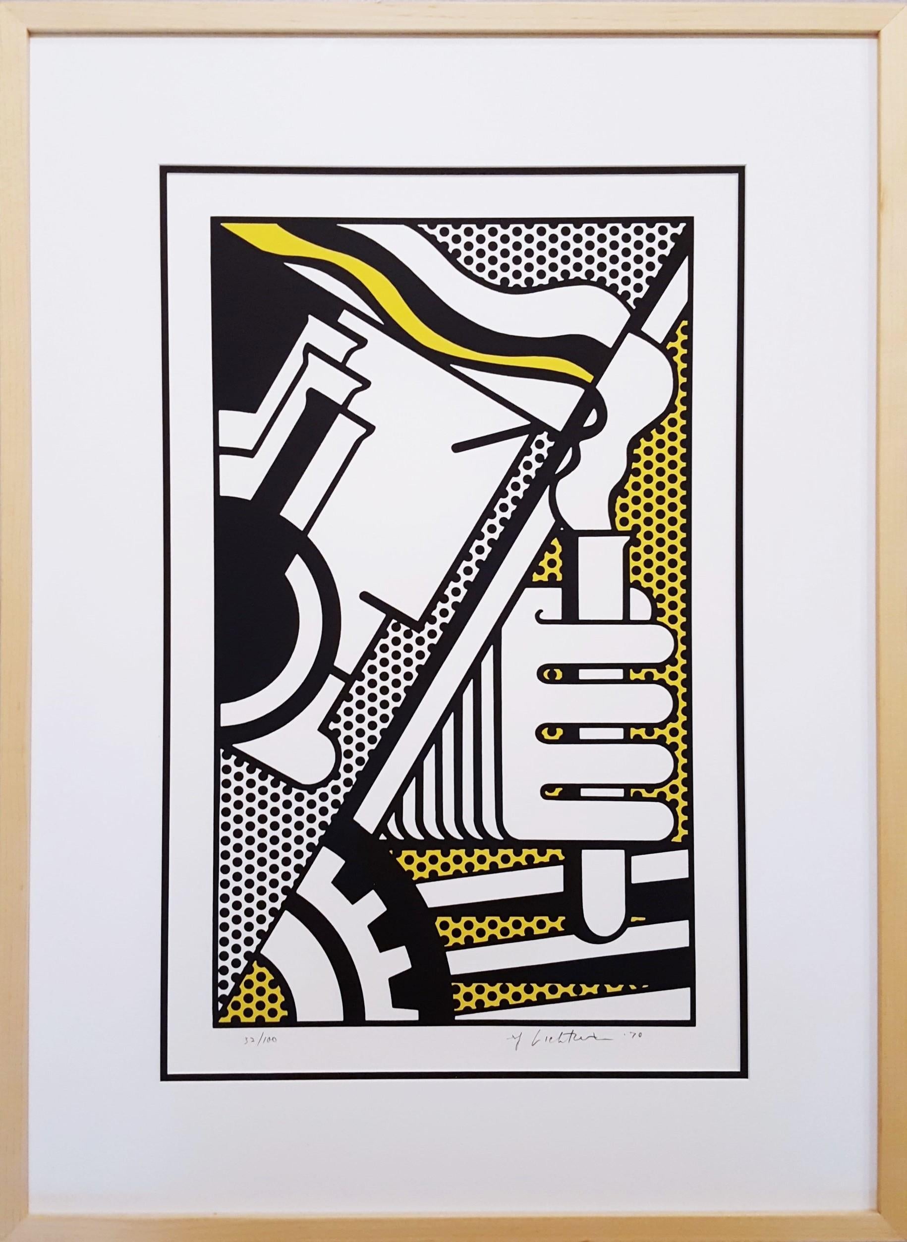 Chem 1A /// Pop Art Roy Lichtenstein Science Chemistry Screenprint Portrait Face For Sale 3