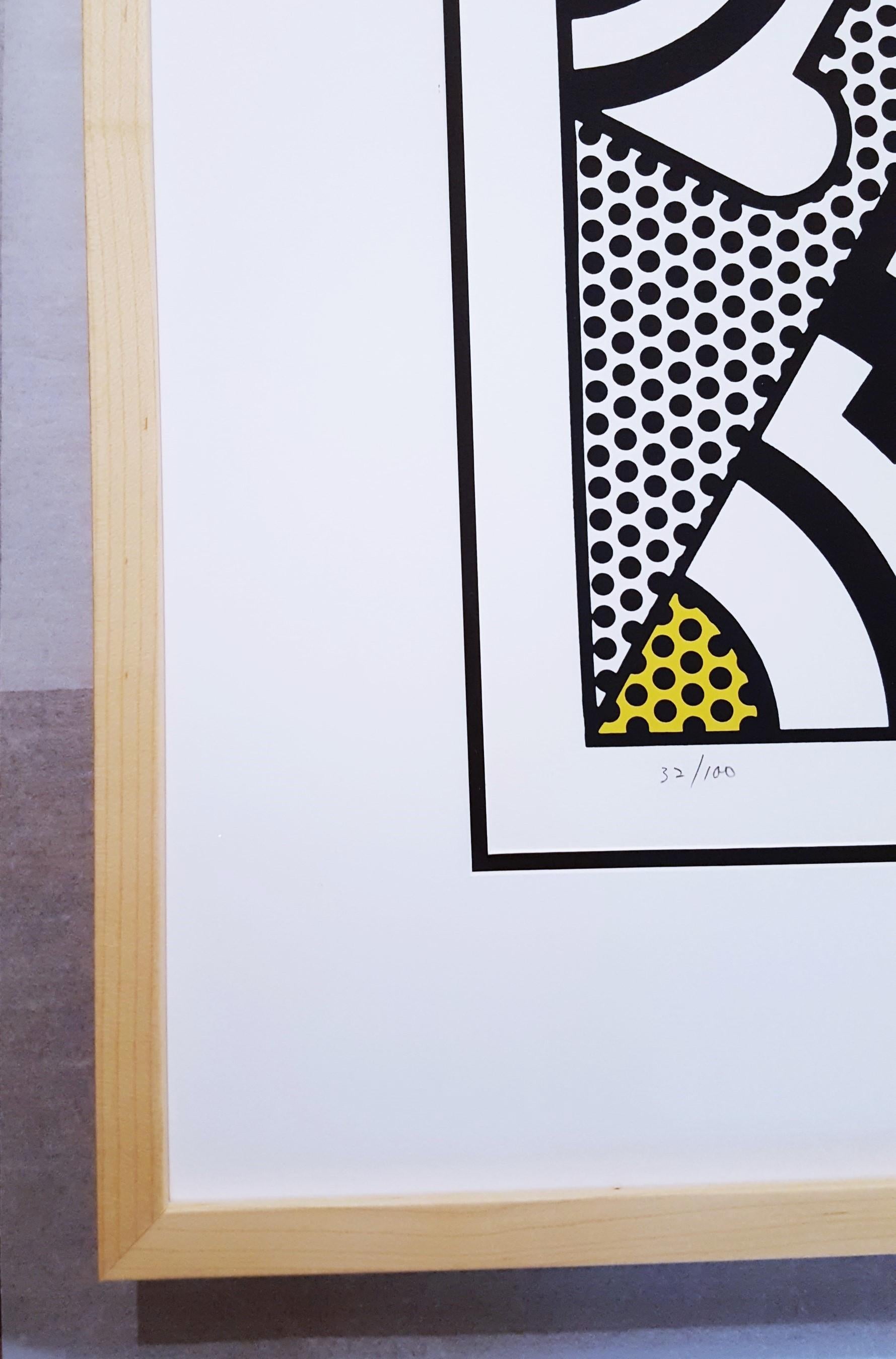 Chem 1A /// Pop Art Roy Lichtenstein Science Chemistry Screenprint Portrait Face For Sale 4