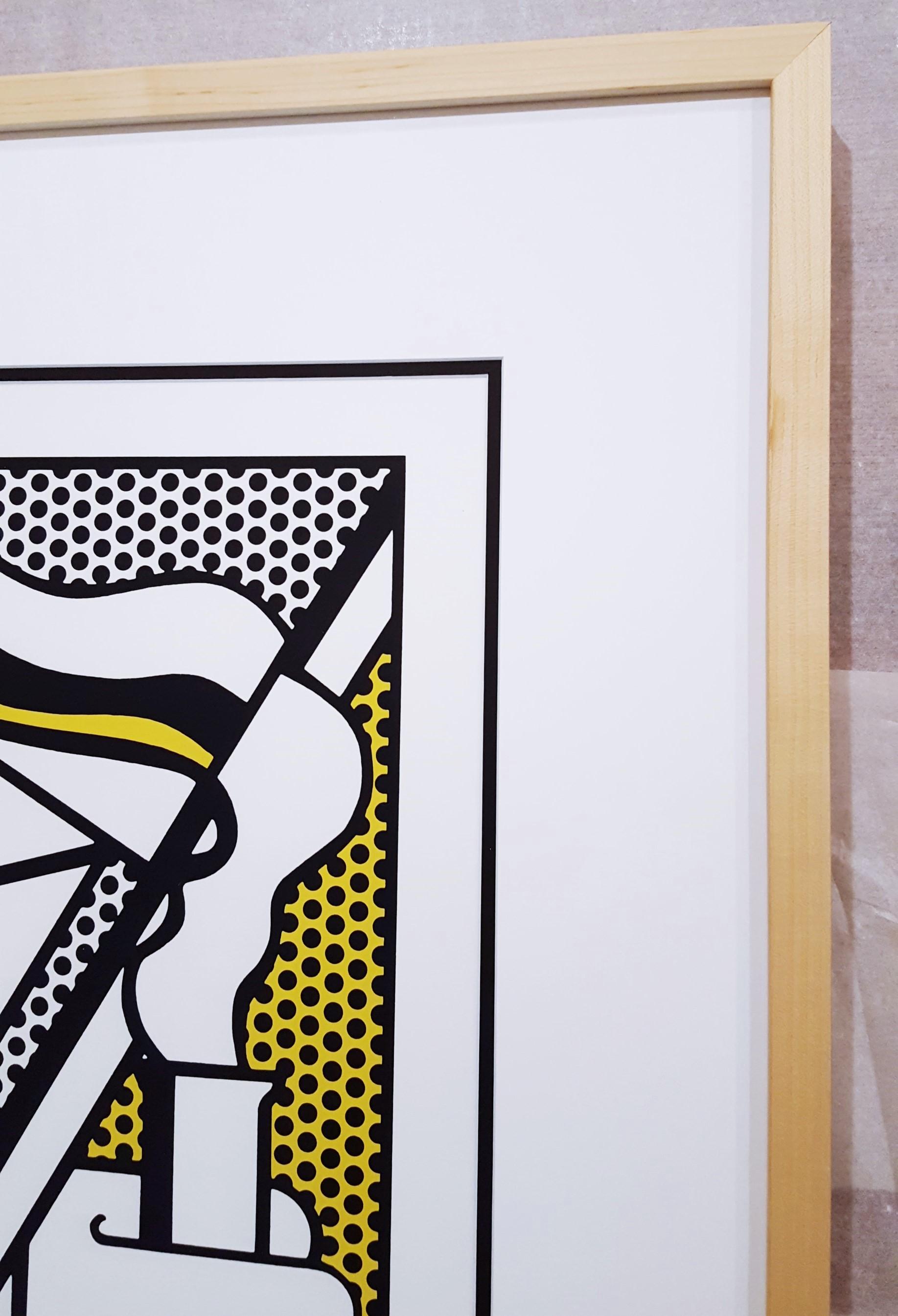 Chem 1A /// Pop Art Roy Lichtenstein Science Chemistry Screenprint Portrait Face For Sale 6