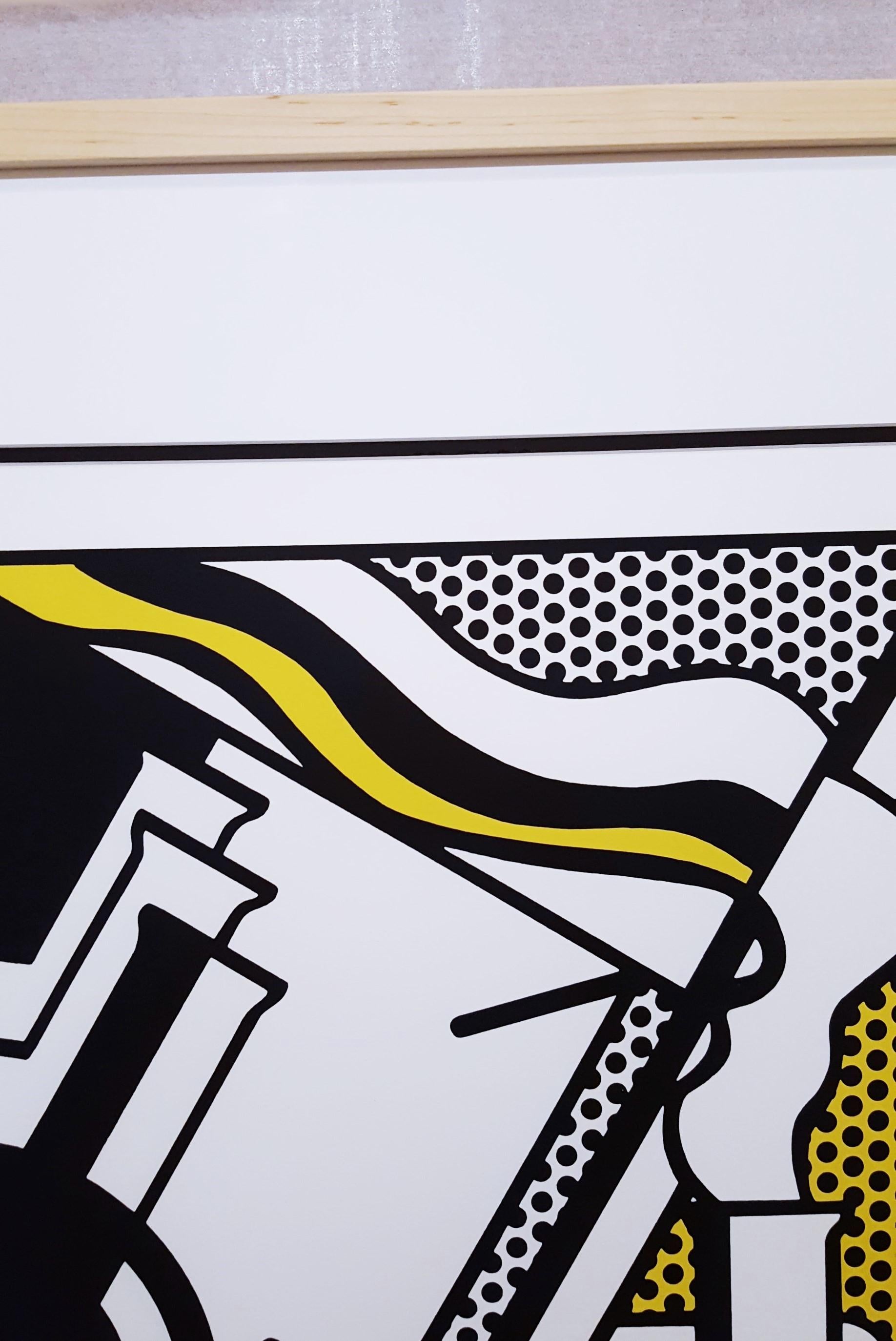 Chem 1A /// Pop Art Roy Lichtenstein Science Chemistry Screenprint Portrait Face For Sale 8