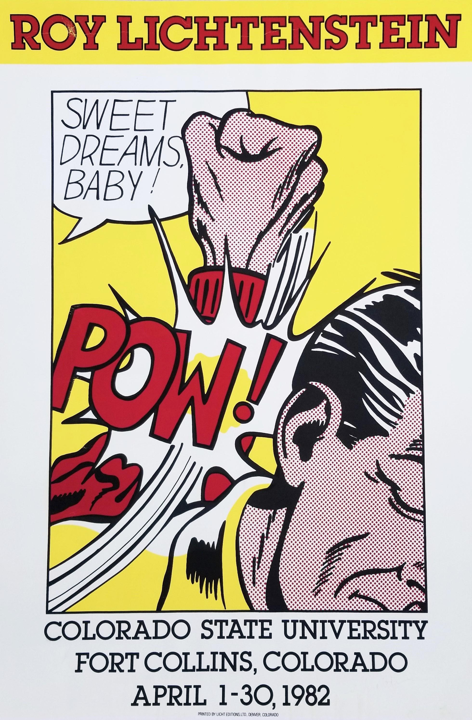 Roy Lichtenstein Figurative Print - Colorado State University, Fort Collins (Sweet Dreams Baby!) Poster (Signed)