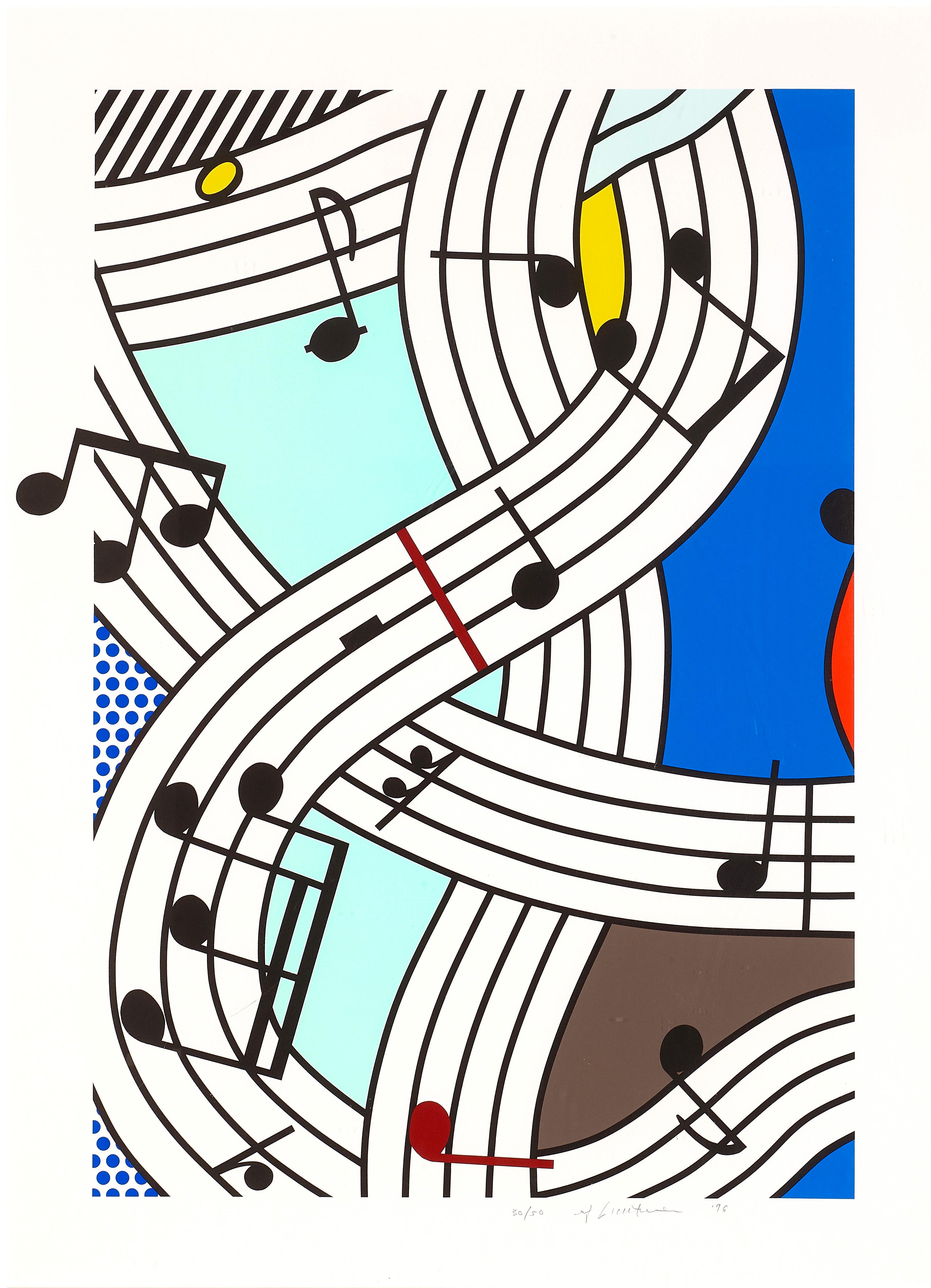 Roy Lichtenstein Print - Composition I