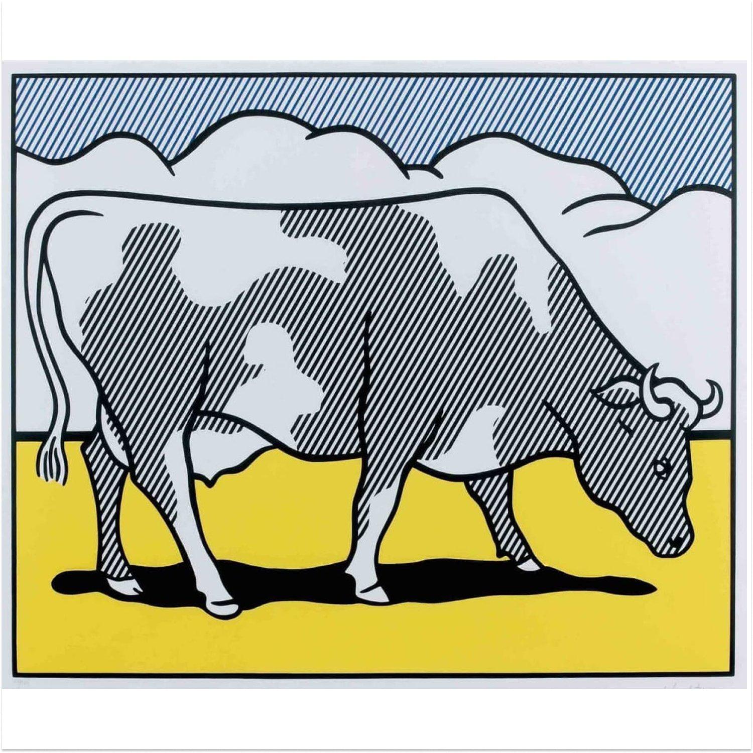 Kuh geht abstrakt von Roy Lichtenstein (später) im Angebot 1