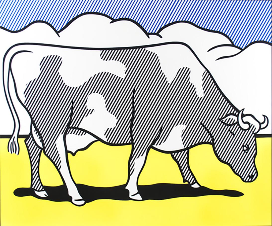 Cow Going Abstract (Triptych) - Print by Roy Lichtenstein