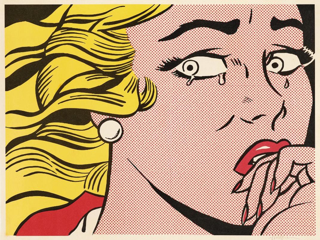 Roy Lichtenstein Figurative Print - Crying Girl