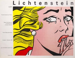 Affiche sérigraphiée Pop Art Crying Girl du Museo Modena de Roy Lichtenstein