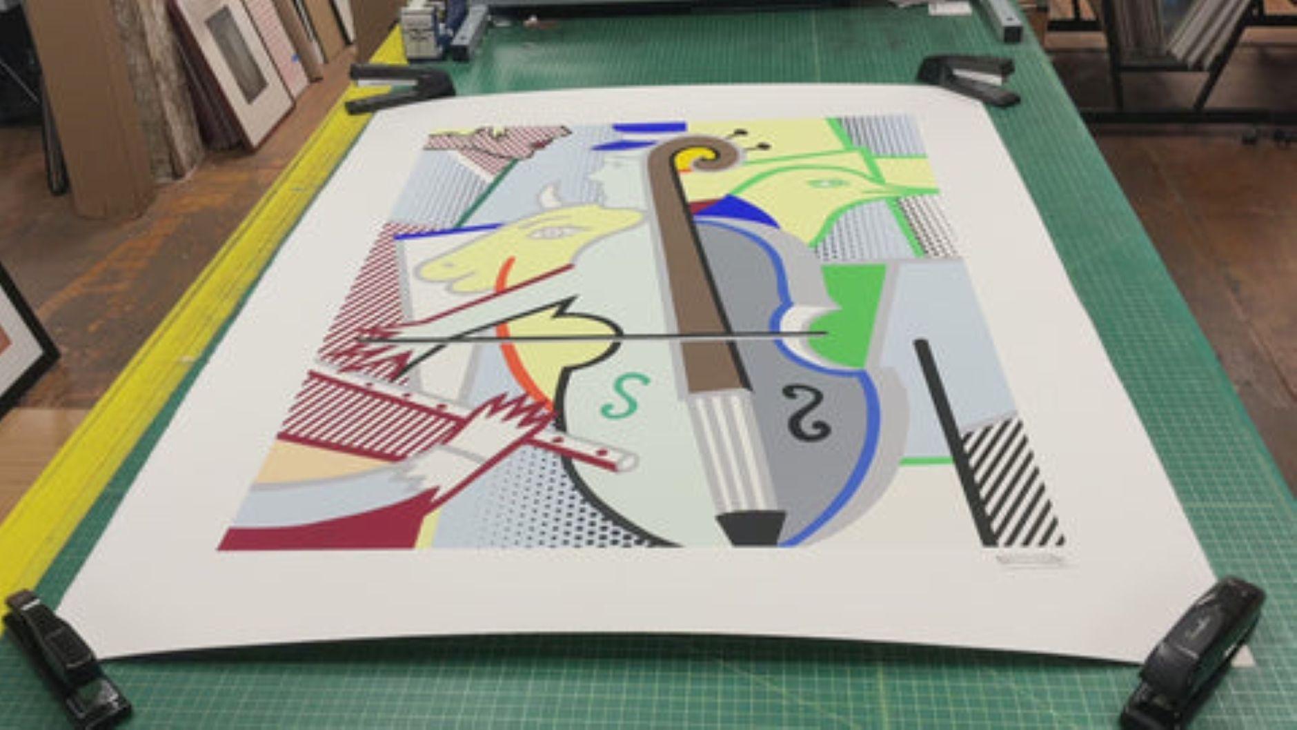 Cubist Cello By Roy Lichtenstein For Sale 2