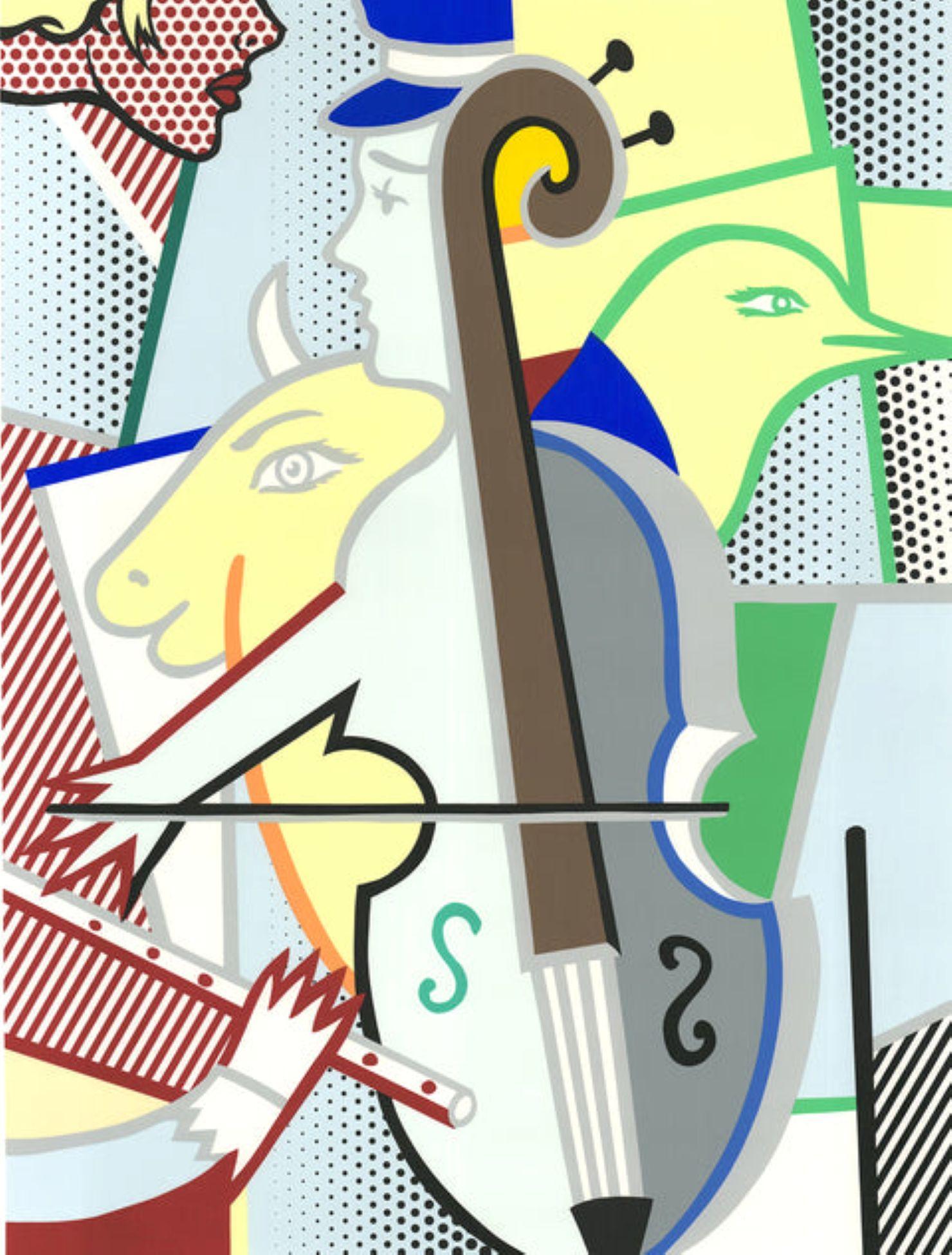 Cubist Cello By Roy Lichtenstein For Sale 3