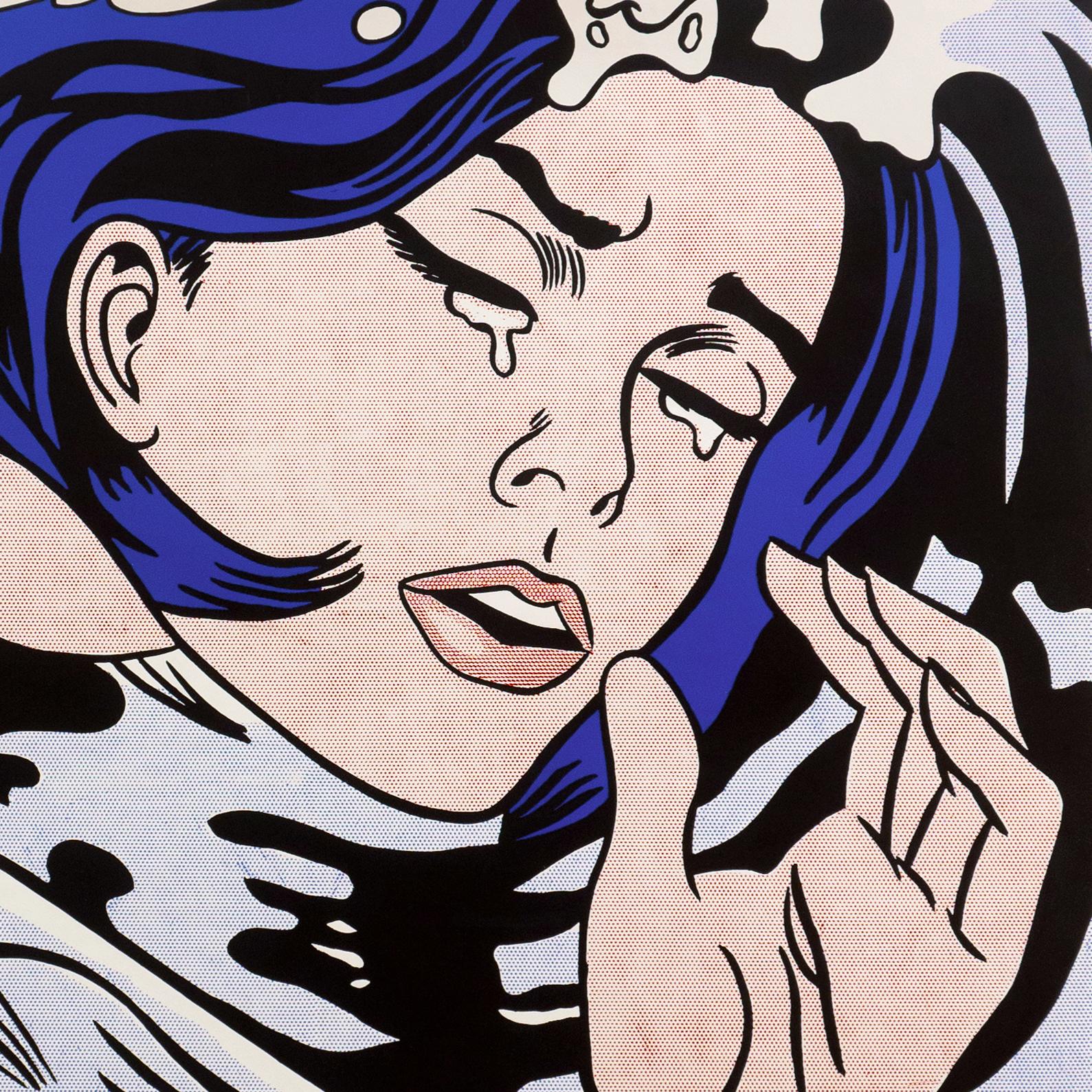 'Drowning Girl', Large, Artist Signed, NYMoMA Pop Art Exhibition Poster For Sale 3