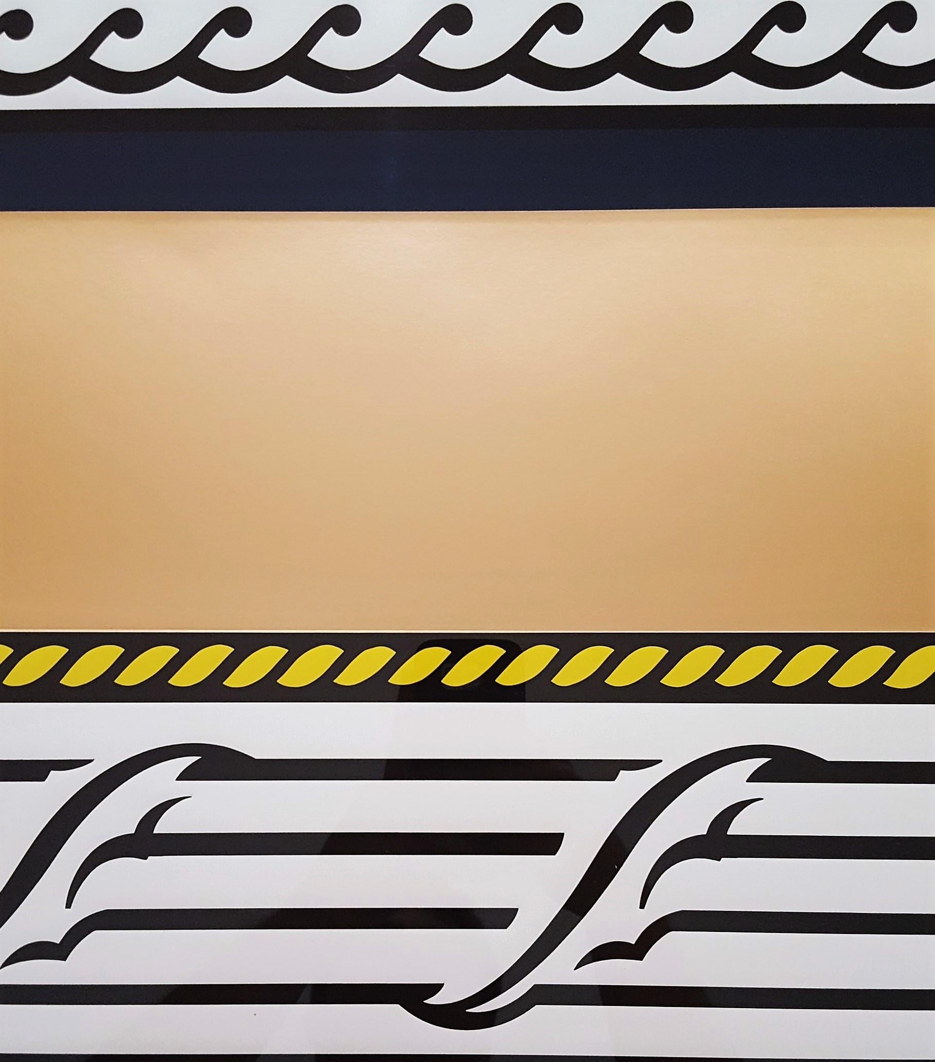 Entablature IV /// Pop Art Roy Lichtenstein Large Design Architecture Pattern For Sale 7