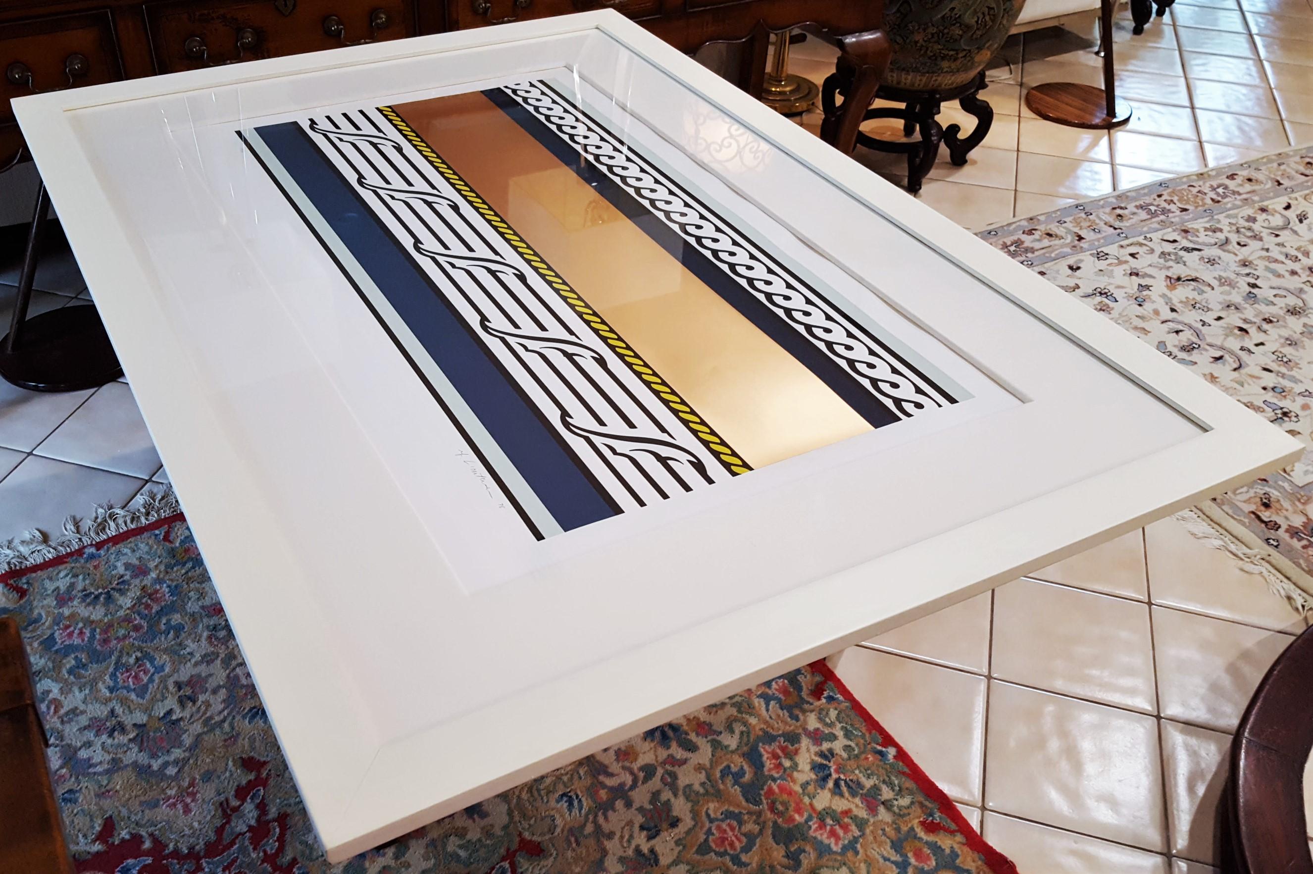 Entablature IV /// Pop Art Roy Lichtenstein Large Design Architecture Pattern For Sale 11