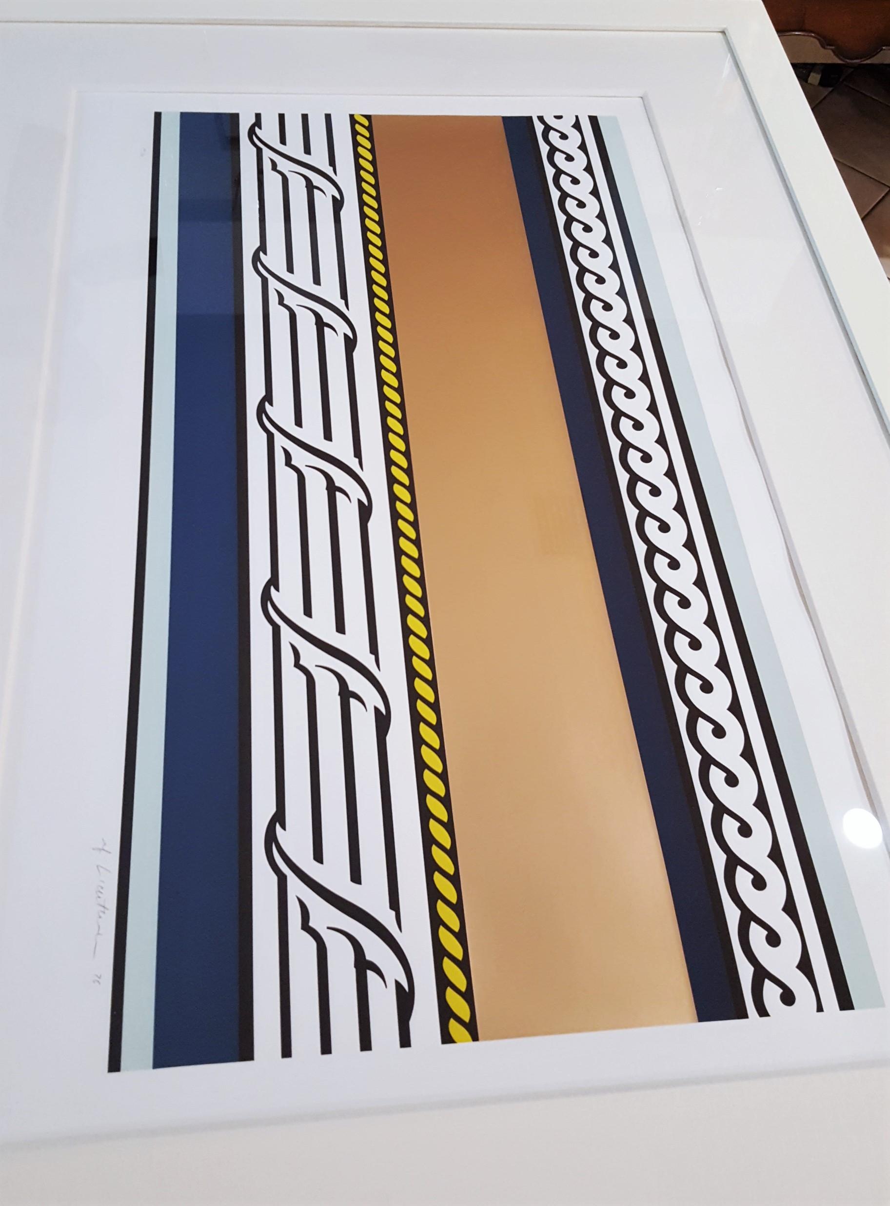 Entablature IV /// Pop Art Roy Lichtenstein grand motif d'architecture  en vente 15