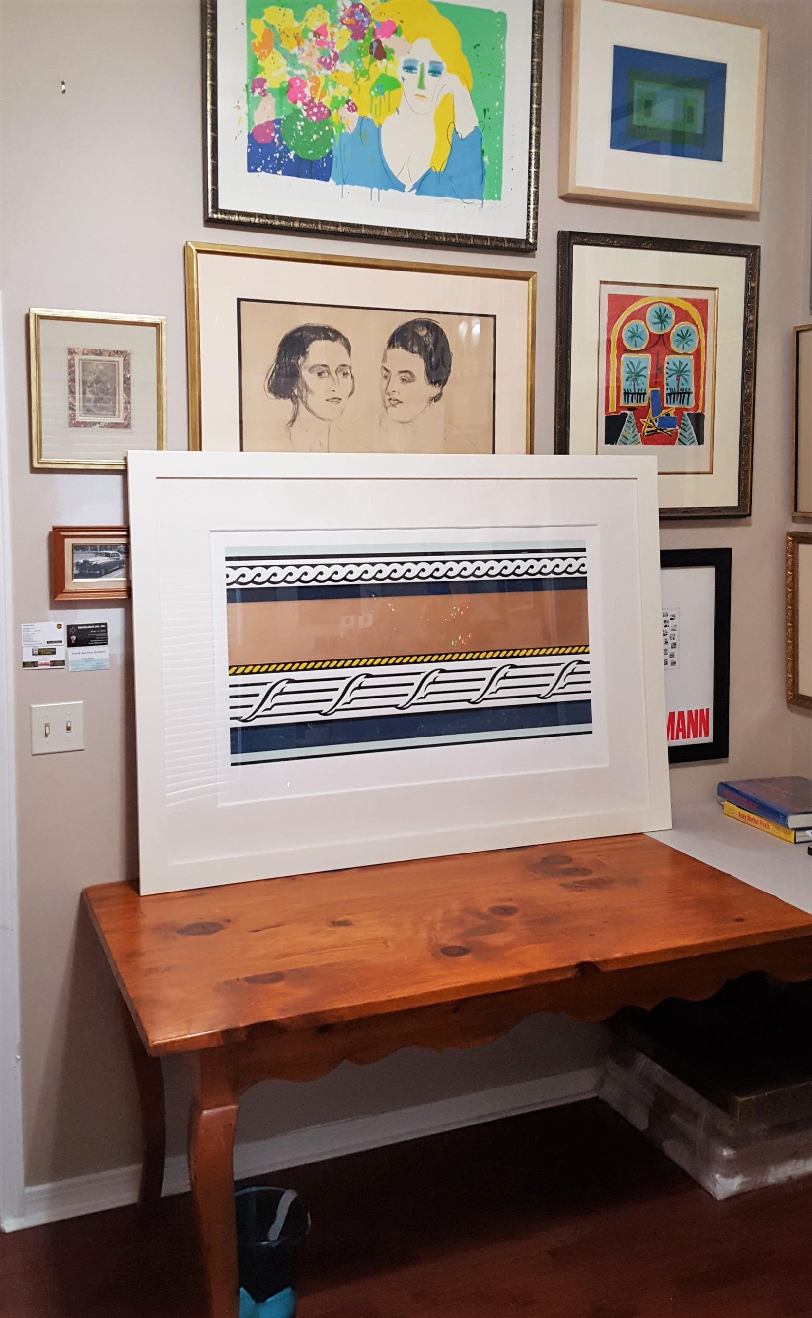 Entablature IV /// Pop Art Roy Lichtenstein Large Design Architecture Pattern For Sale 14