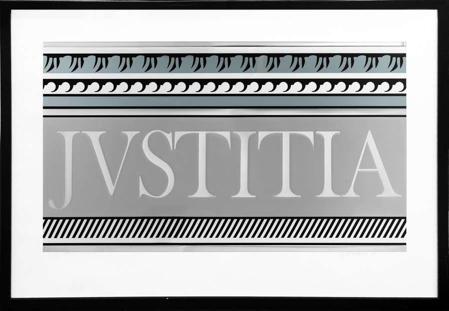 Entablature XA Hand Signed Screen Print, Lithograph and Collage, Pop Art, 1976