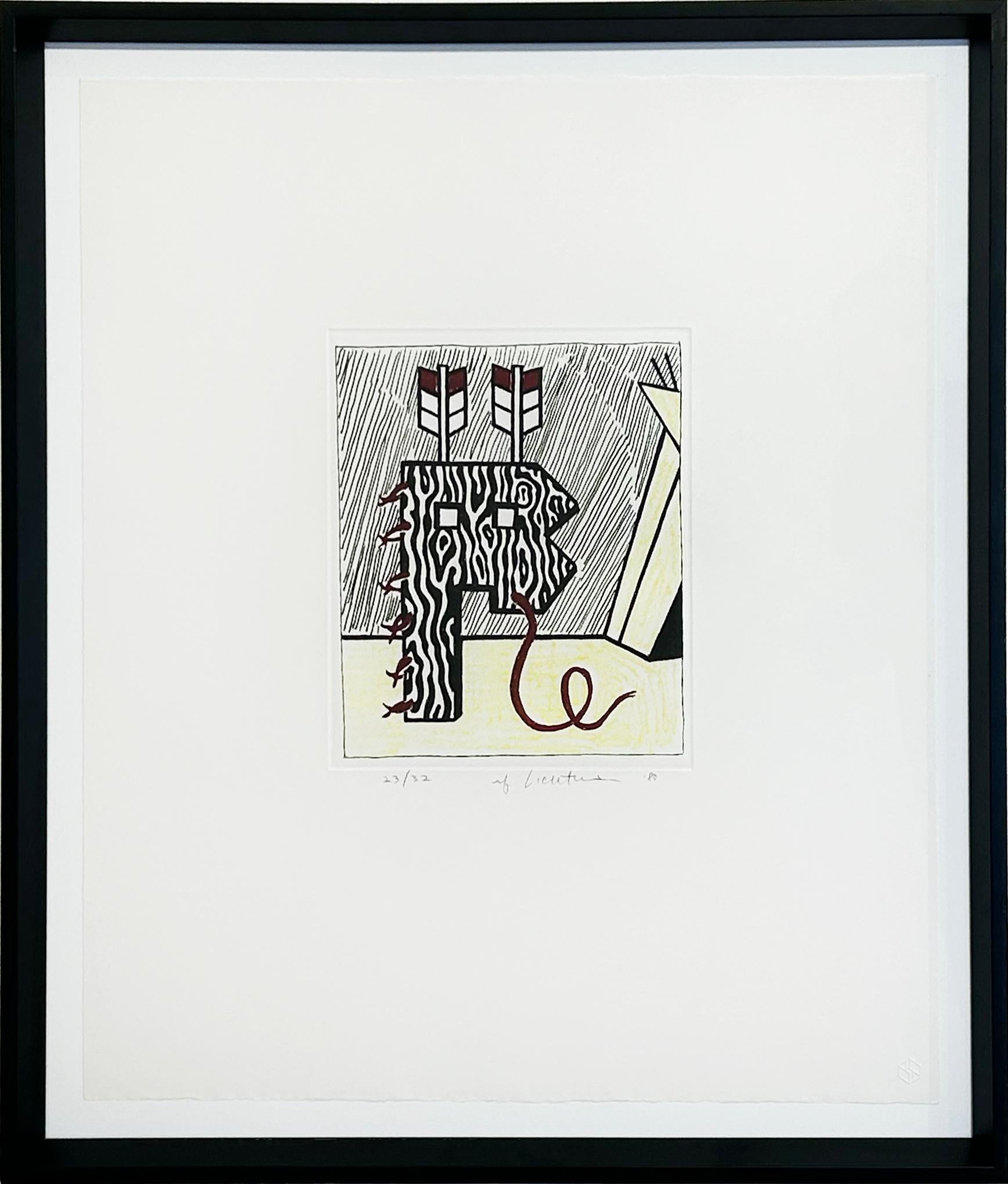 Figure with Teepee - Print by Roy Lichtenstein