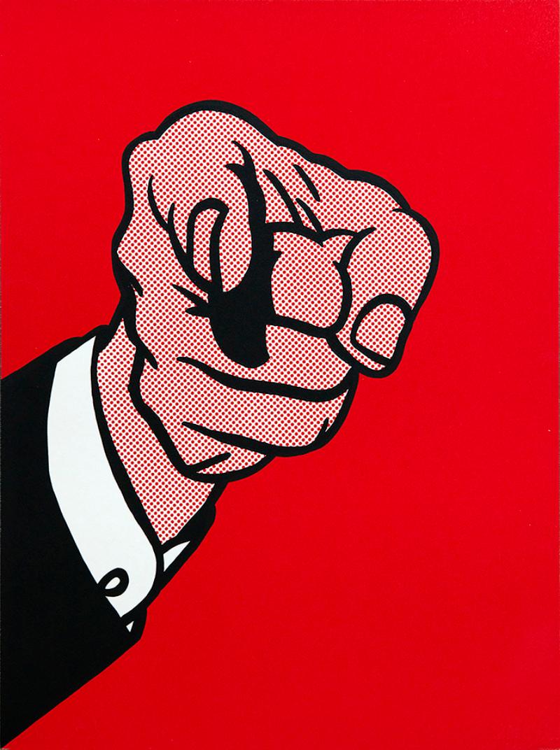 Finger Pointing, from The New York Collection for Stockholm - Print by Roy Lichtenstein