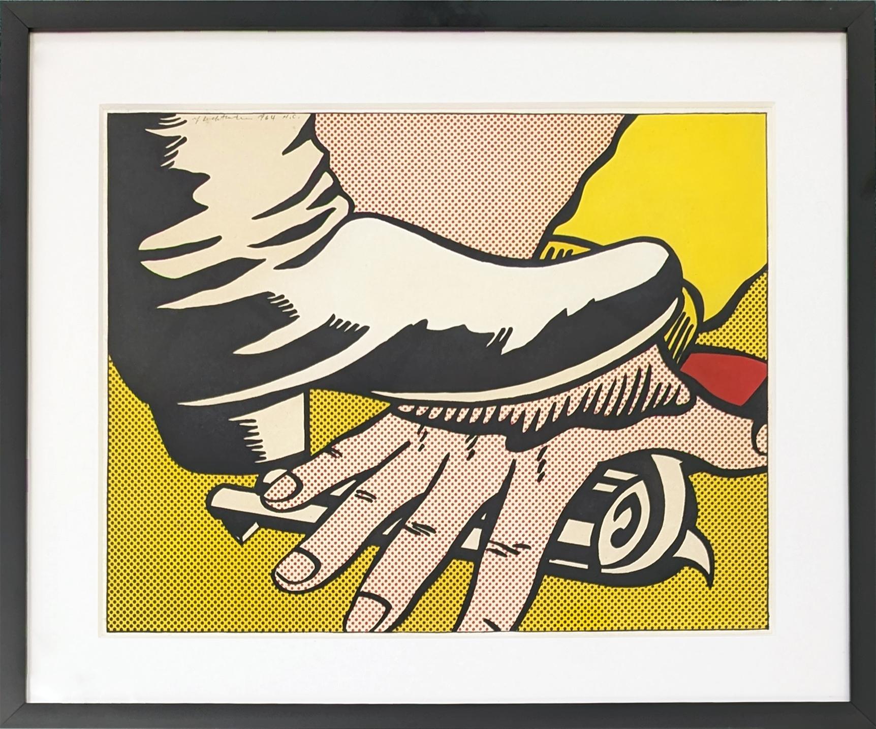 Roy Lichtenstein Portrait Print - Foot and Hand, Corlett II. 4 (hand signed limited edition lithograph)