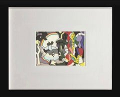 Framed Roy Lichtenstein Landscape with Figures Print, 1986