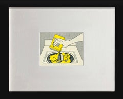 Stampa incorniciata di Roy Lichtenstein raffigurante una lavatrice, 12,25 x 14 pollici, come nuova