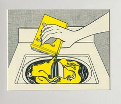 Stampa incorniciata di Roy Lichtenstein raffigurante una lavatrice, 4,25 x 6, in ottime condizioni
