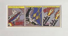 Cartolina vintage incorniciata, *As I Opened Fire*, Roy Lichtenstein