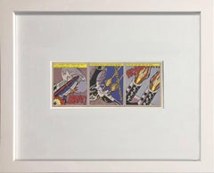 Cartolina vintage incorniciata, *As I Opened Fire*, Roy Lichtenstein