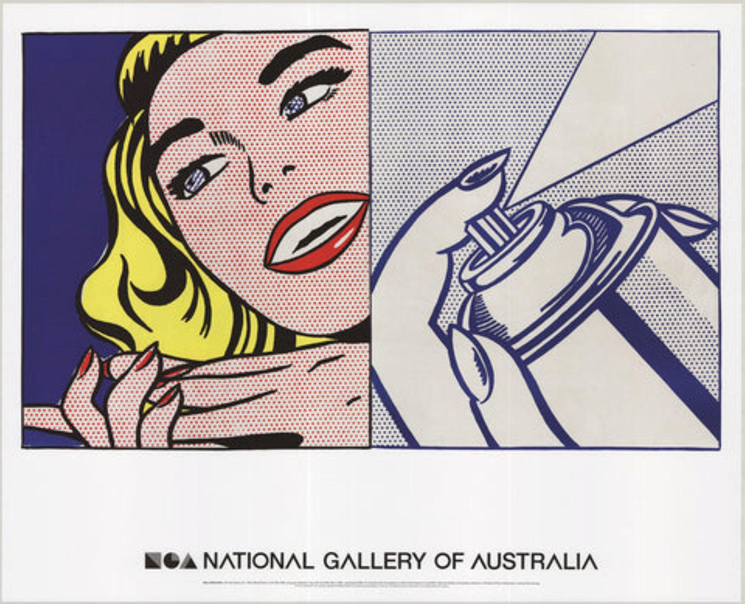 Girl And Spray Can By Roy Lichtenstein For Sale 1