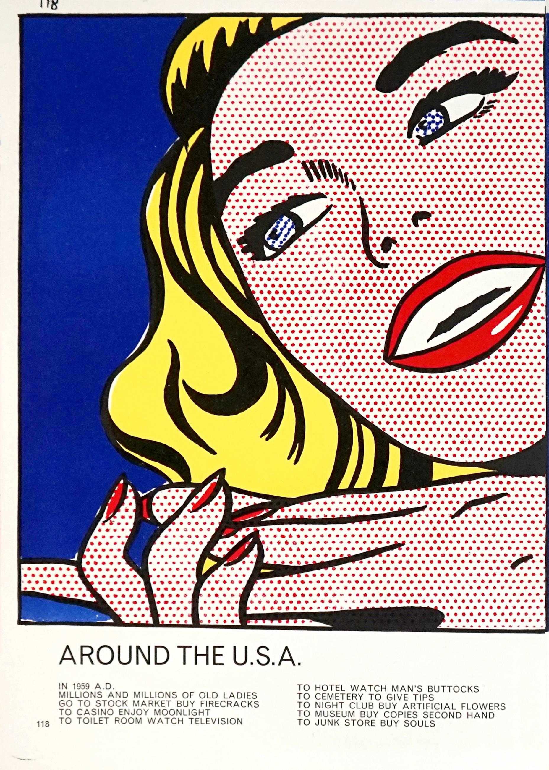 Roy Lichtenstein Portrait Print - Girl