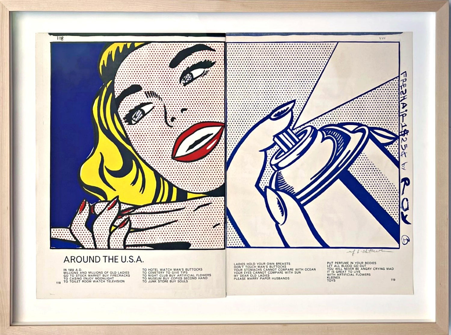 Roy Lichtenstein - Girl With Spray Can, from the Deluxe hand signed edition  of 1 Cent Life (ed 100) For Sale at 1stDibs