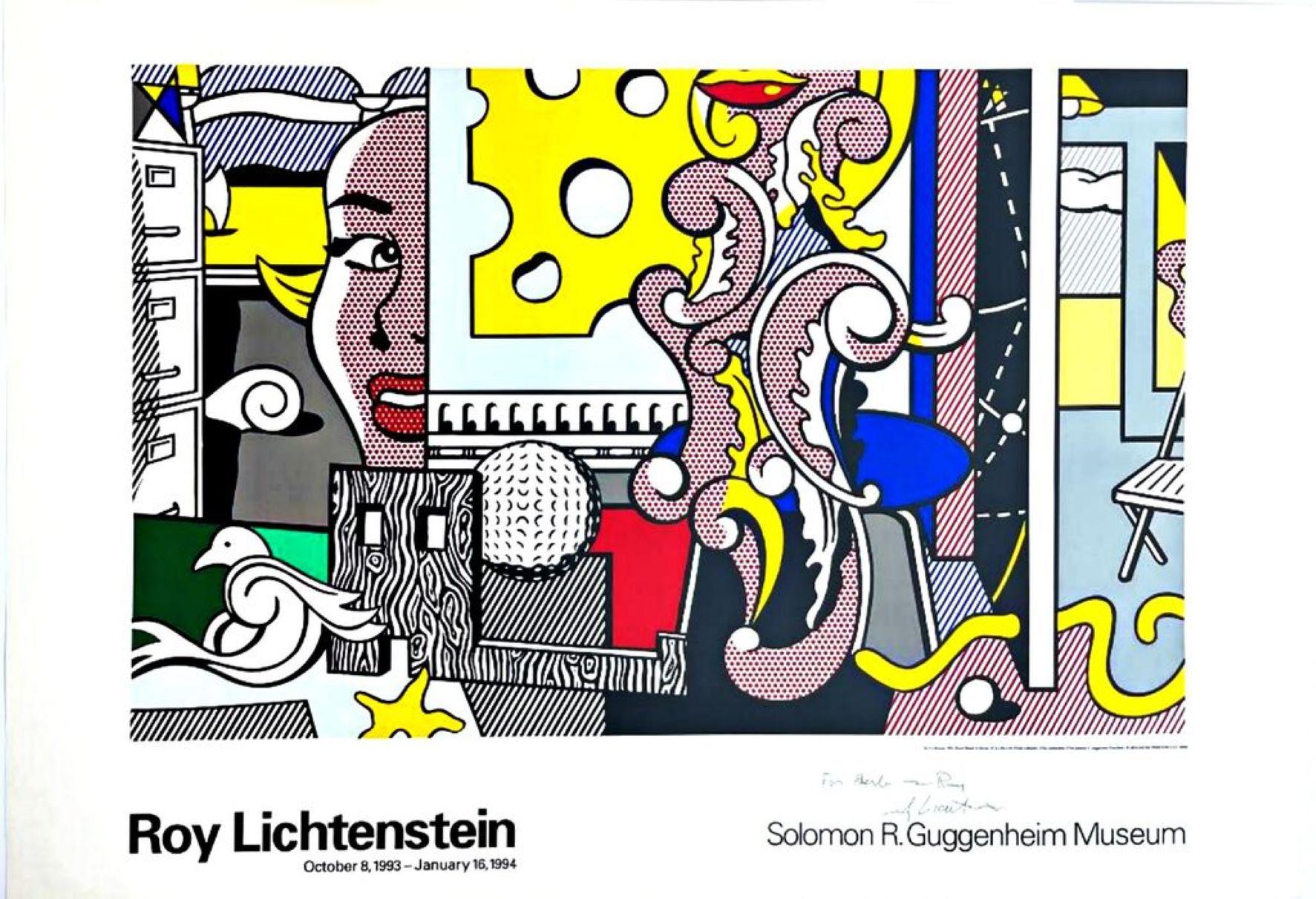 Affiche lithographique « Go for Baroque », signée à la main et inscrite par Roy Lichtenstein 1