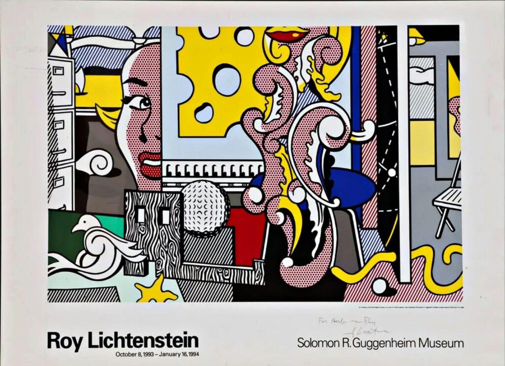 Roy Lichtenstein
Affiche "Go for Baroque" (signée et inscrite à la main par Roy Lichtenstein), 1994
Lithographie offset en couleurs sur papier vélin (signée à la main et portant une inscription à l'attention de l'avocat de la succession de